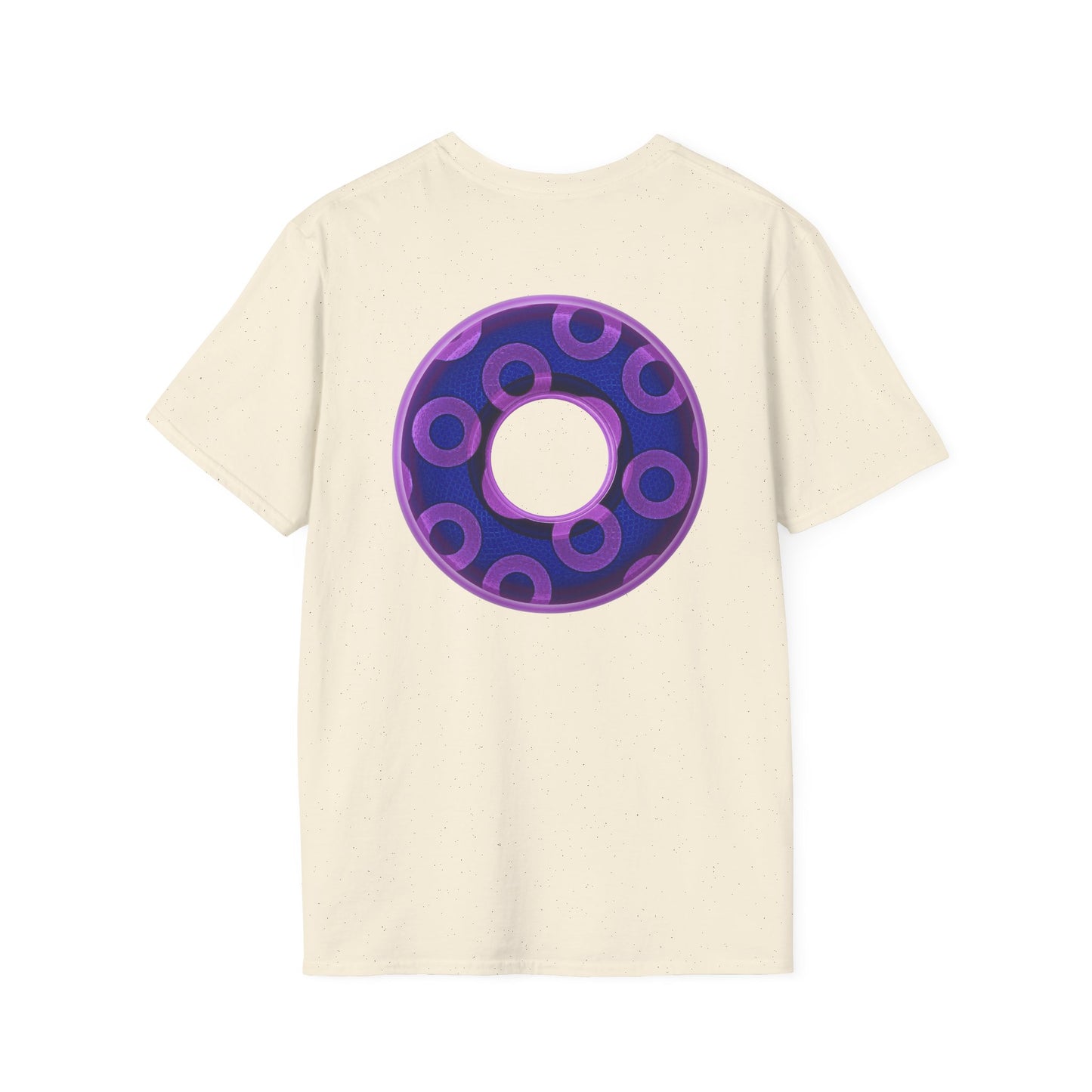Plain Donuts/Unisex Soft-Style - "Plain Rustic Paradoxical Donuts" - light purple/dark blue donuts