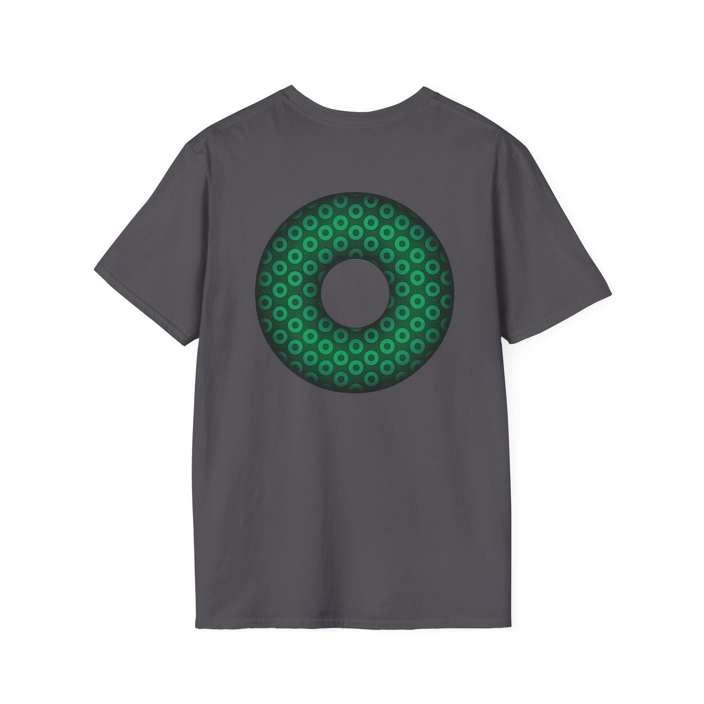 Plain Donuts/Unisex Soft-Style - "Plain Paradoxical Grided Donuts" - green/dark green donuts
