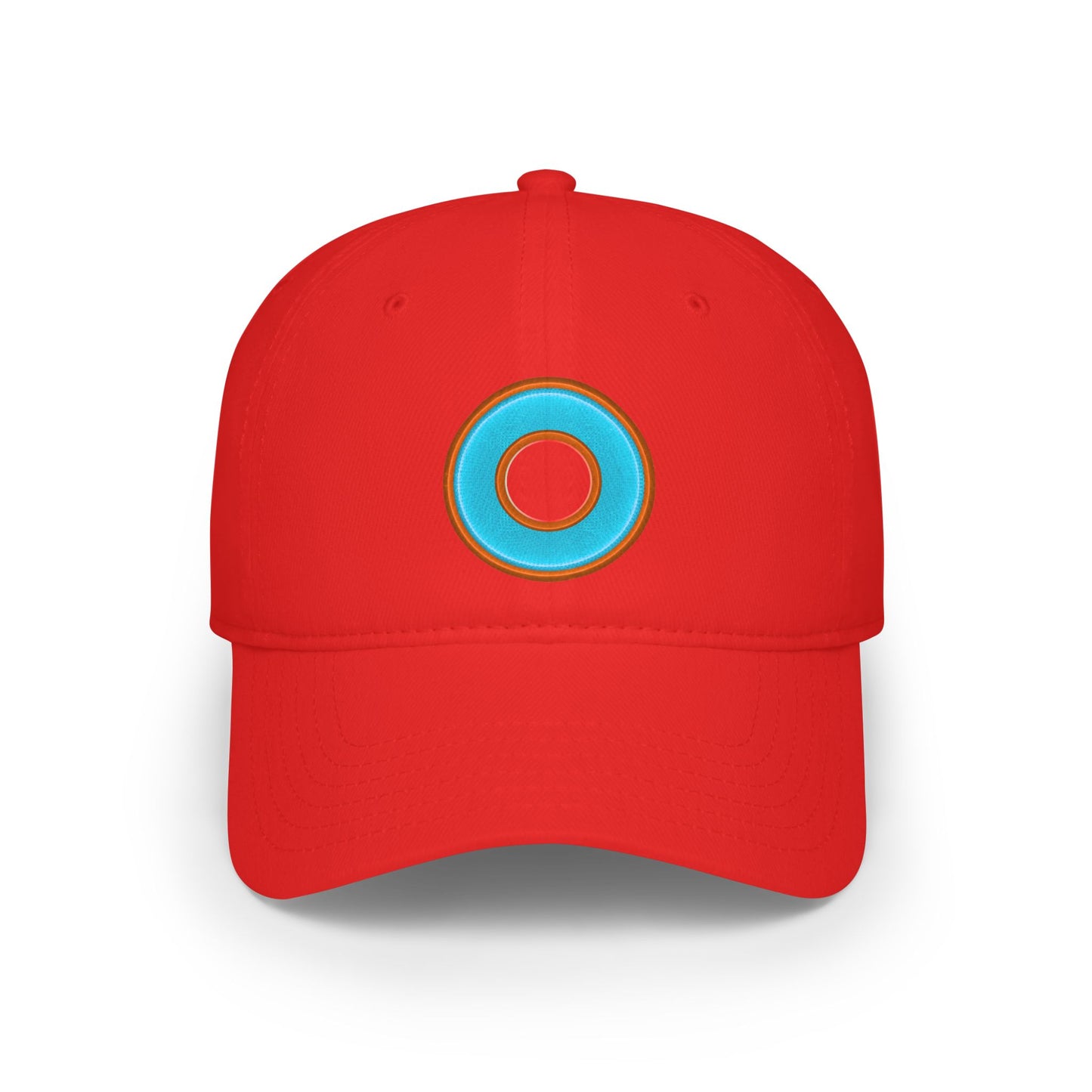 Lumpy Donut Baseball Cap - "Plain [Mary] Jane" - rustic turquoise donut w/