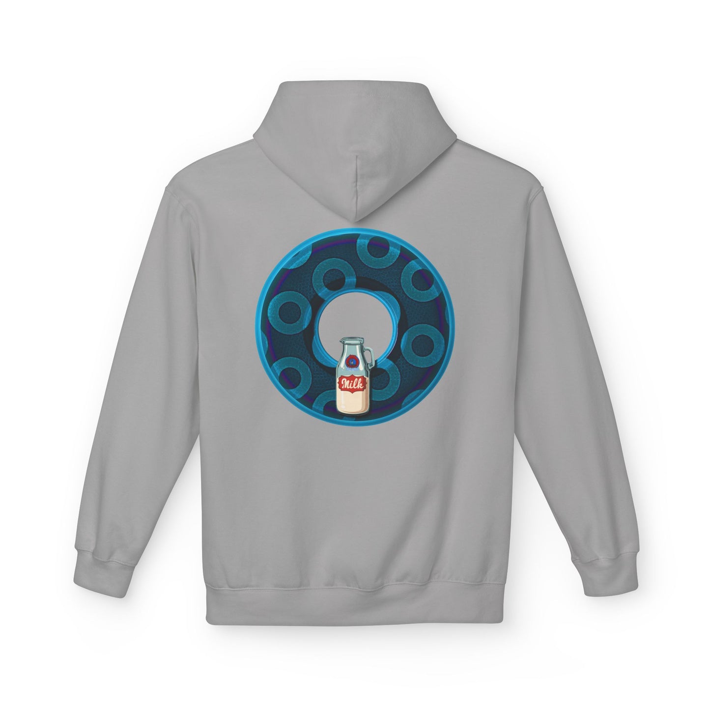 Fleece Harry Hoodies [Midweight Soft-style] - "Wooked Cream Dairy - YEMSG Donut" - blue/blue rustic paradox donut - variant 7