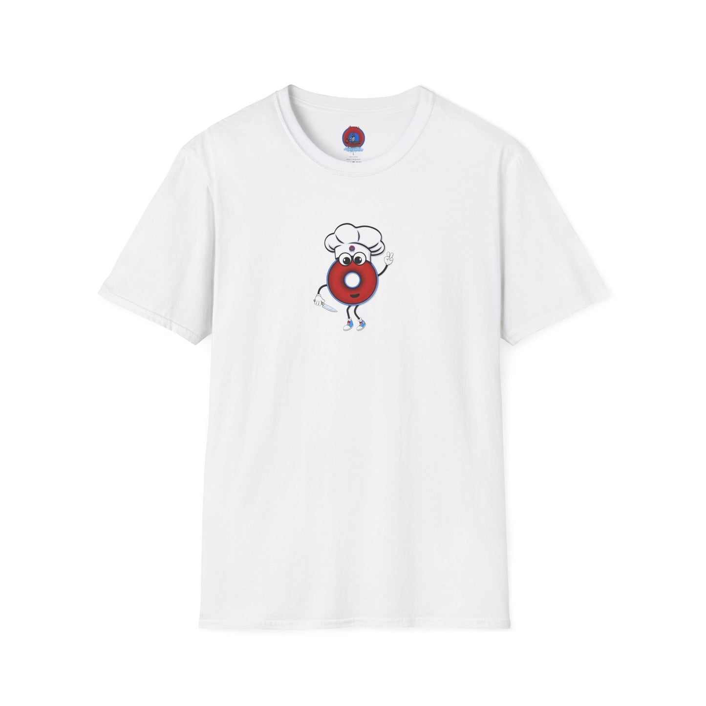 Classic Donut Tee - Unisex Soft-Style - "My Phriend the Donut" - plump vivid red donut