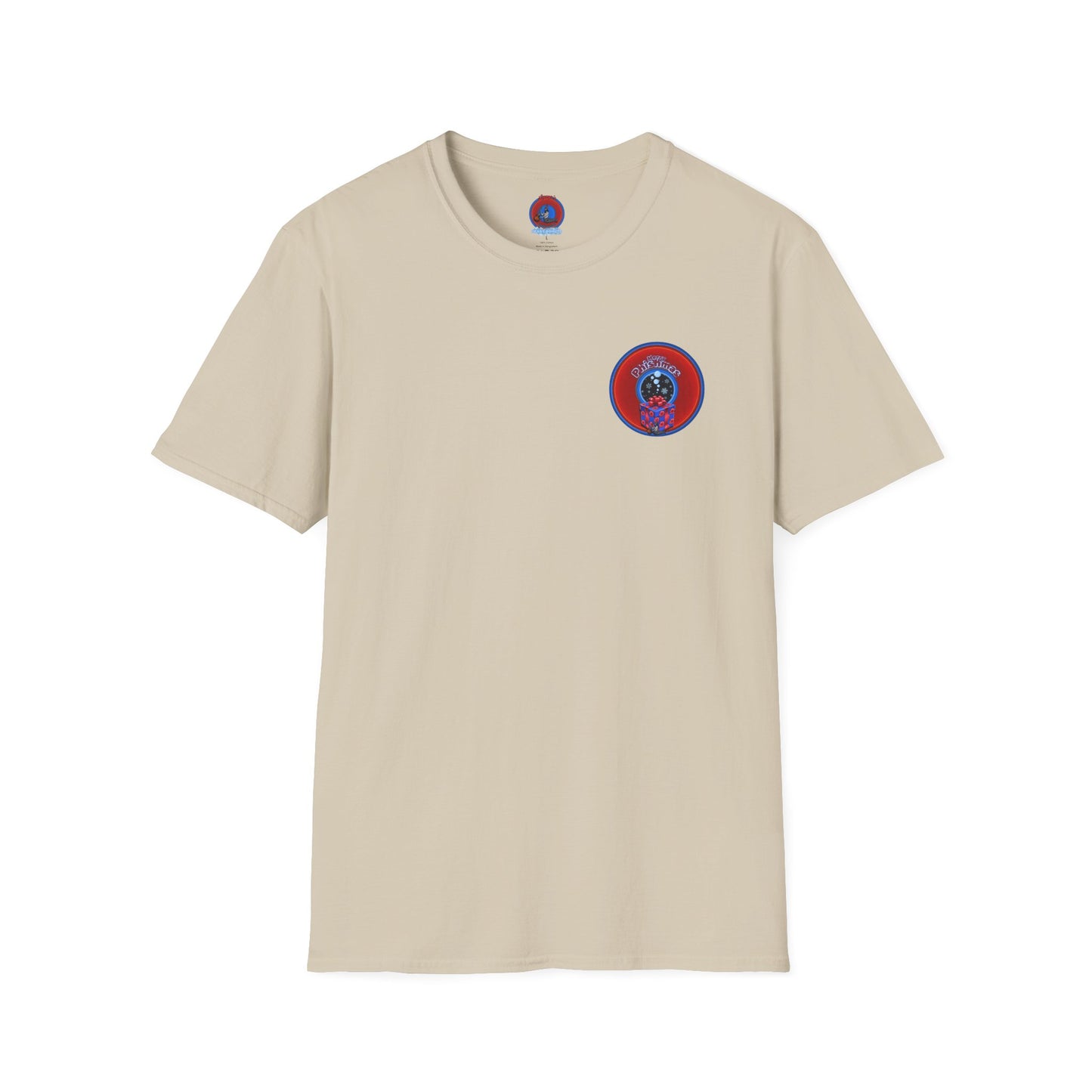 Classic Donut Tee - Unisex Soft-Style - "Phishmas Caroler's Tee " - vivid red/blue donut - variant 4
