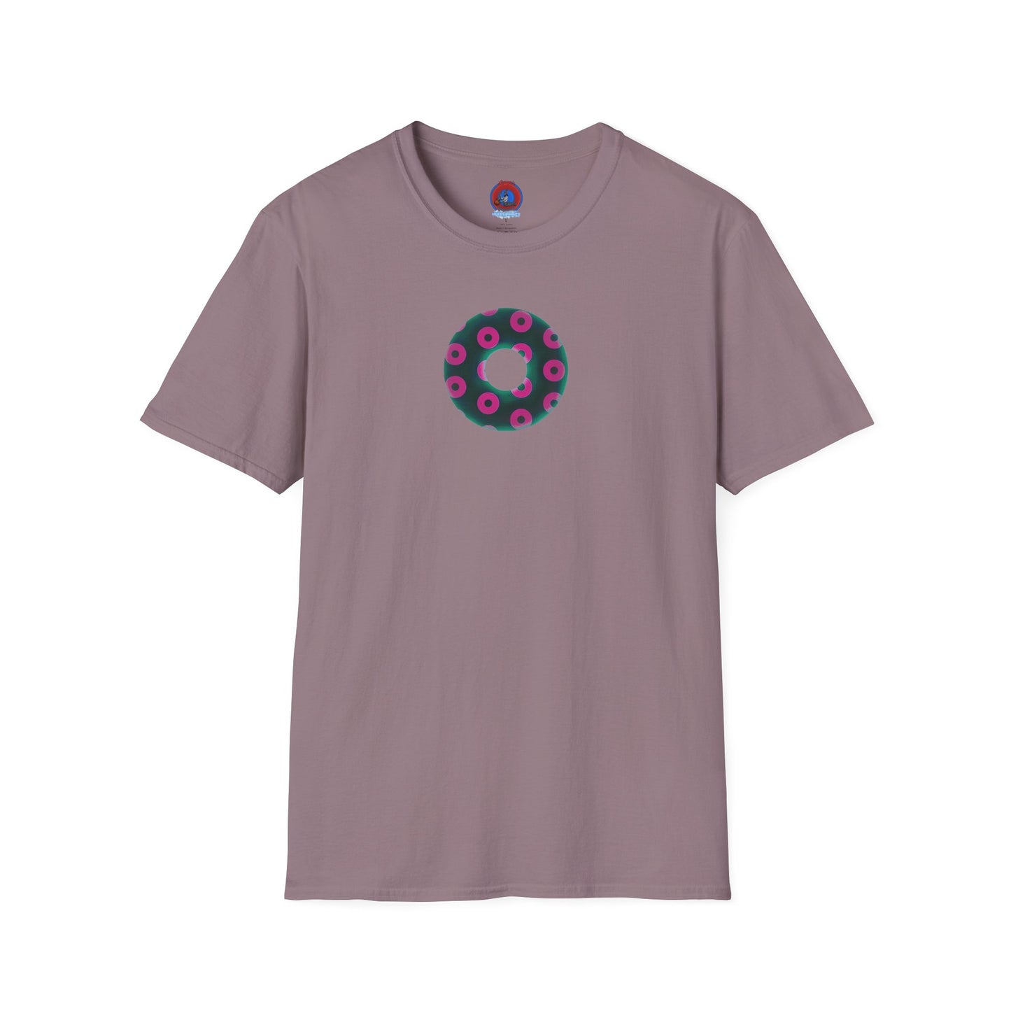 Plain Donuts/Unisex Soft-Style - "Plain Blimpy Paradoxical Donuts" - dark green/magenta donuts
