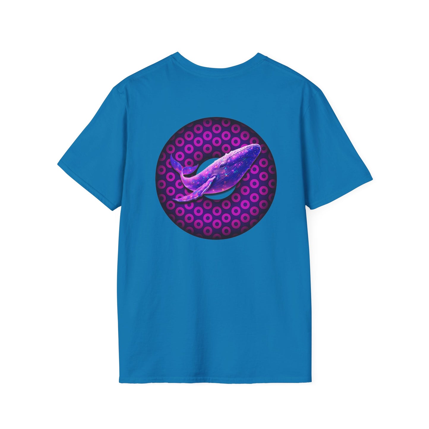 Classic Donut Tee - Unisex Soft-Style - "A Purple Humpback Whale of a Good Time" - variant 1 - purple paradoxical donut