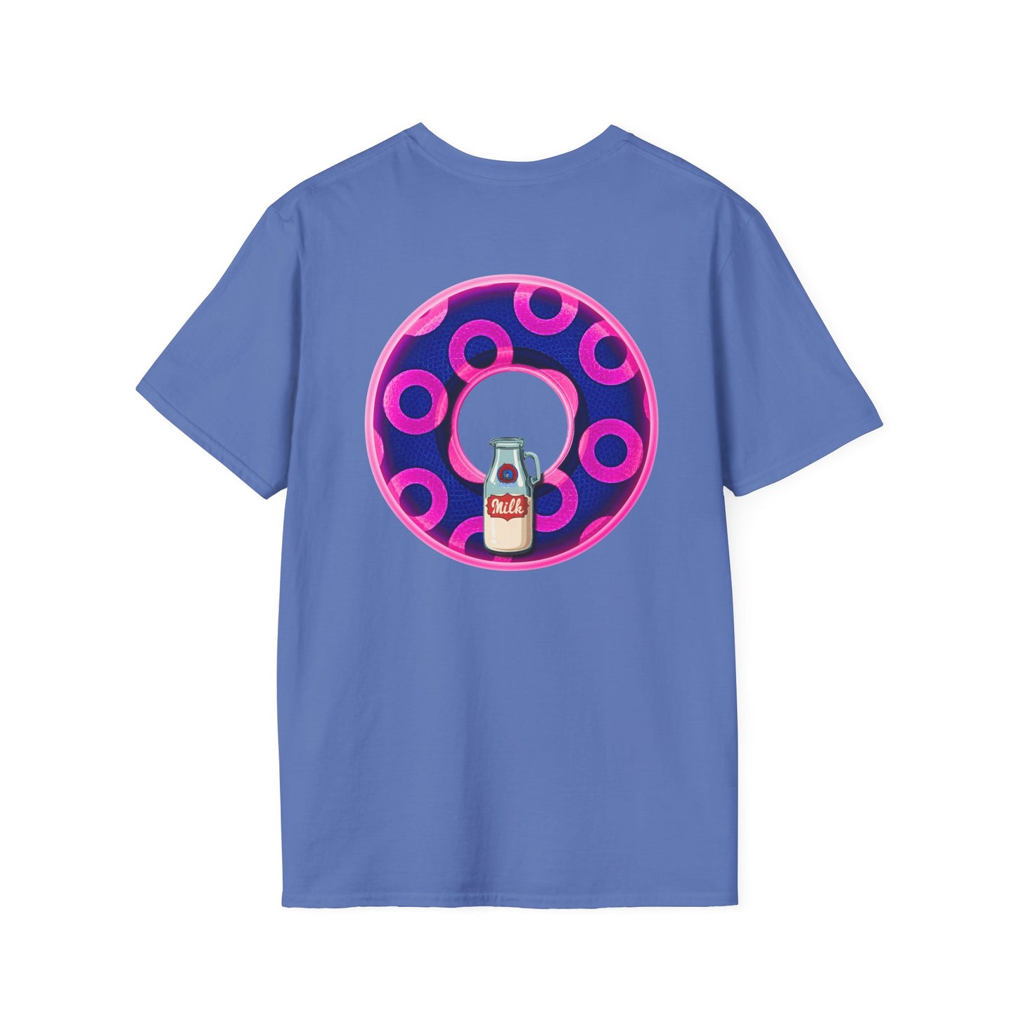 Classic Donut Tee - Unisex Soft-Style - "Wooked Cream - YEMSG Donut " -blue/pink rustic paradox donut - variant 5