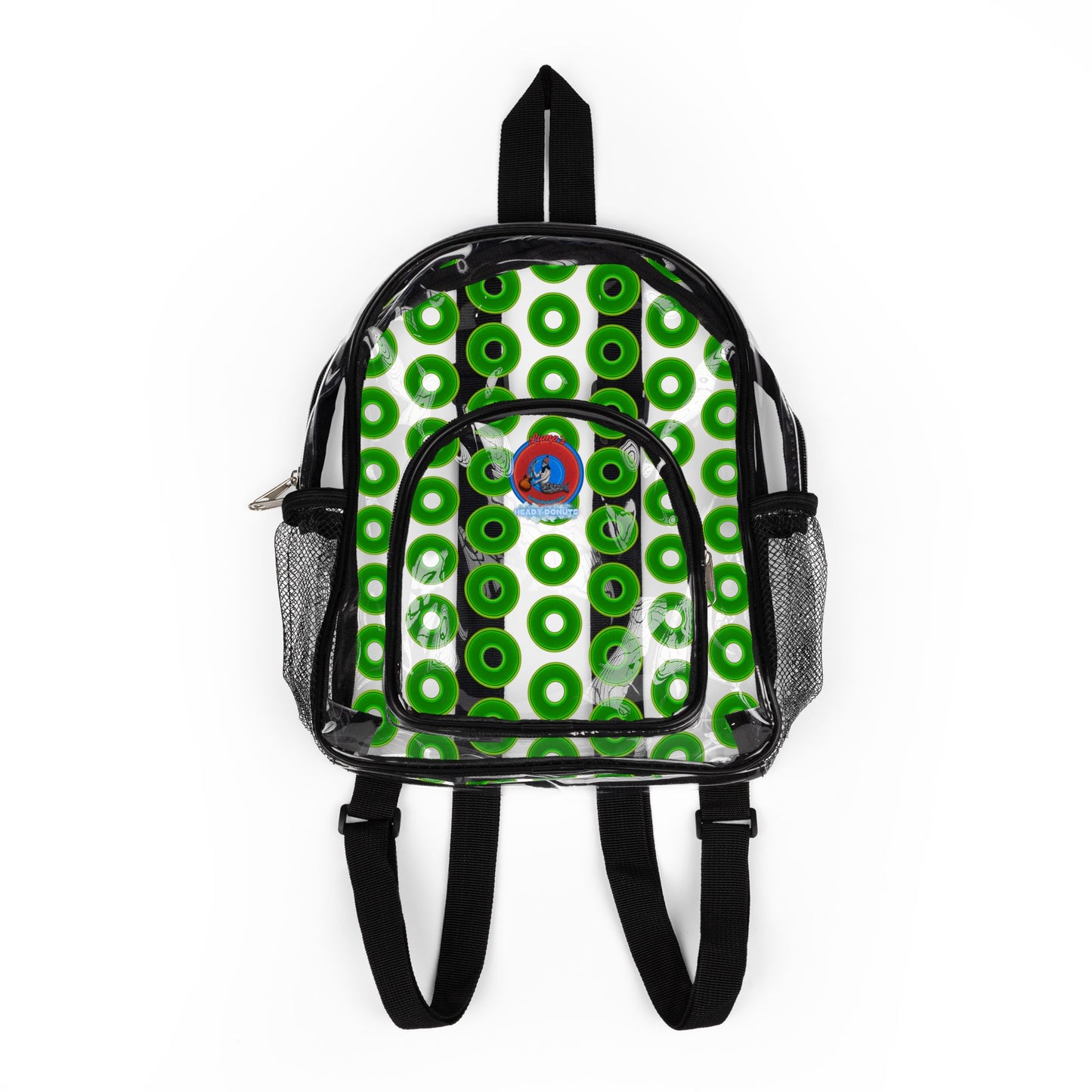 Lumpy Clear Pack/Concert Buddy - Plain Vivid Donut Print - green/light green