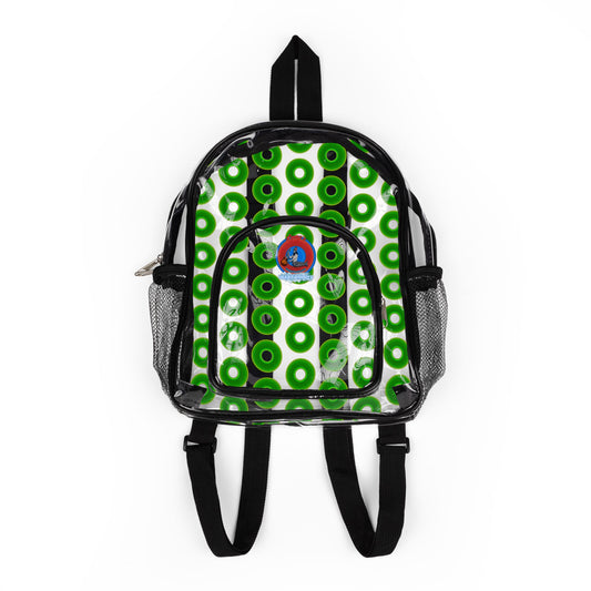 Lumpy Clear Pack/Concert Buddy - Plain Vivid Donut Print - green/light green