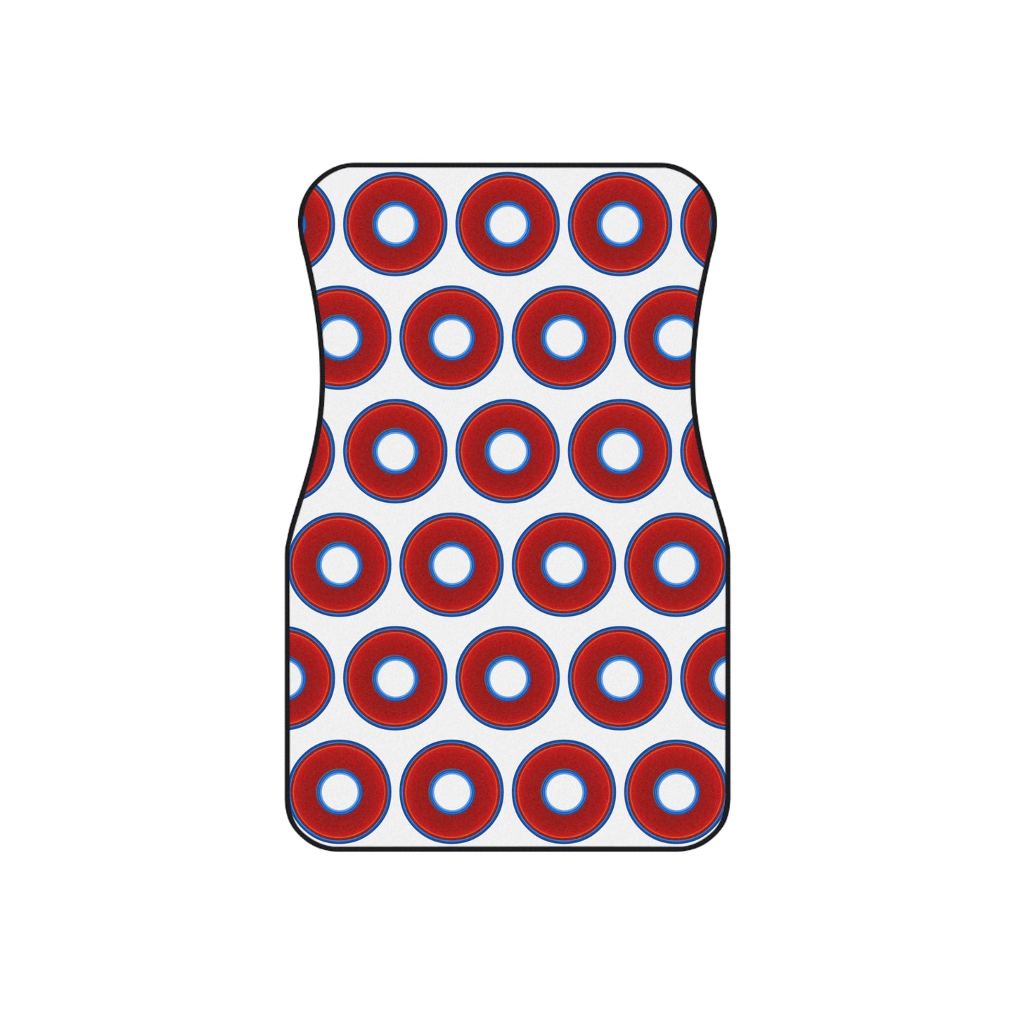 Contacted Car Mats - vivid donut print w/white background