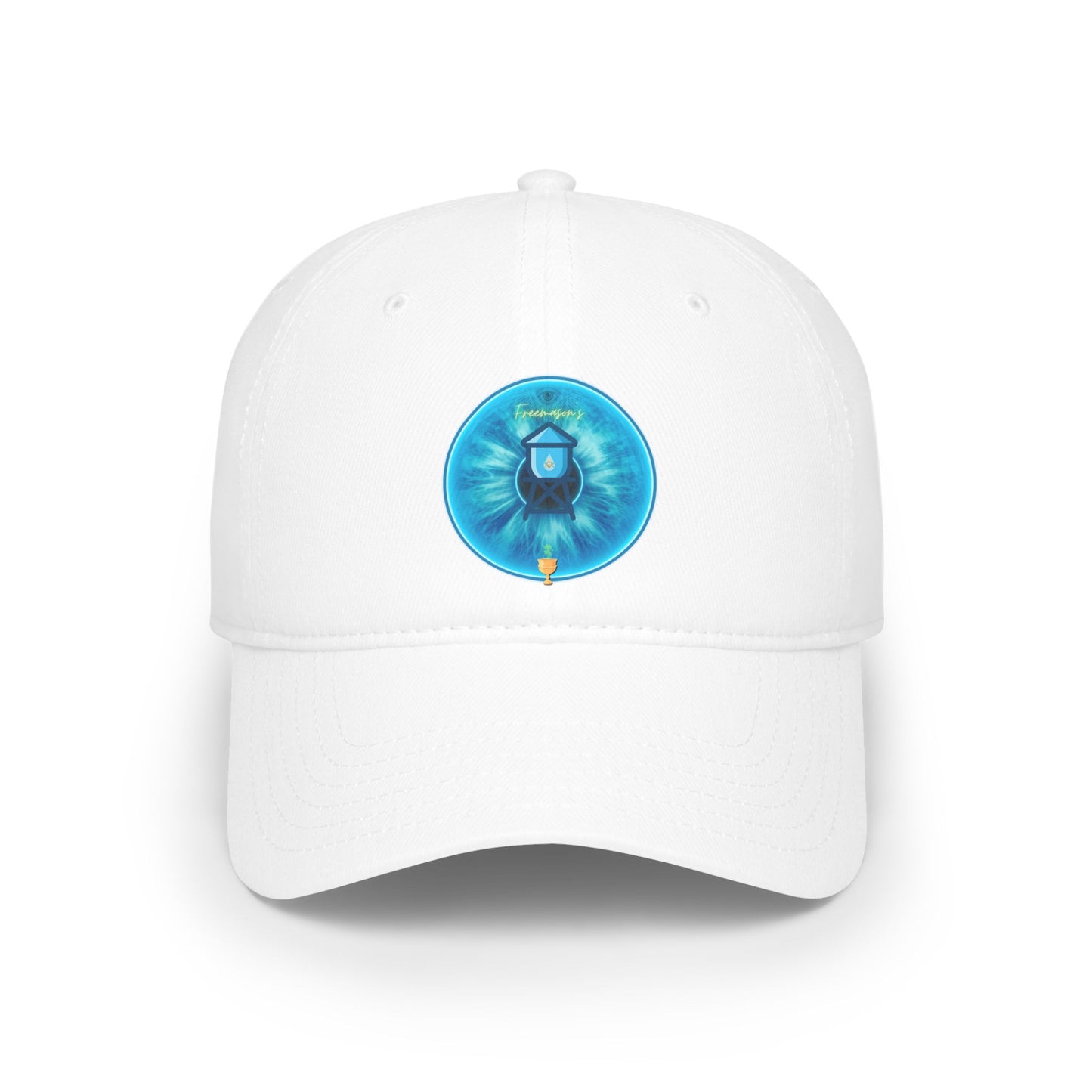 Lumpy Donut Baseball Cap - "The Peering Donut Cap of Opacity" - variant 2 - light blue idonut w/