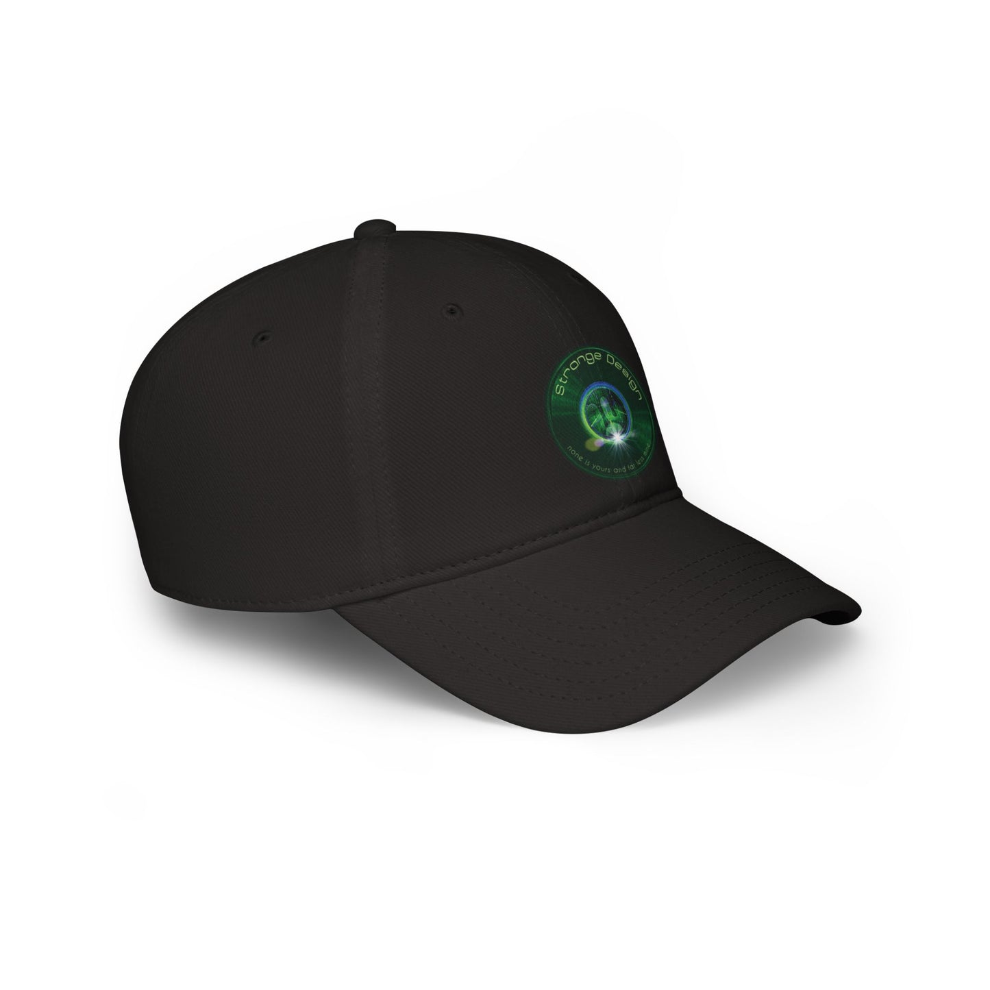Lumpy Donut Baseball Cap - "The Strangely Designed Donut Cap" - vivid green record donut w/