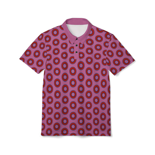 AOP Donut Polo - vivid donut print w/pink background [unisex]