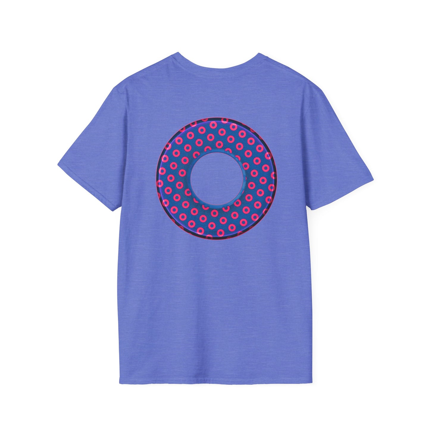 Plain Donuts/Unisex Soft-Style - "Plain Electric Paradoxical Donuts" - hot pink/navy blue donuts