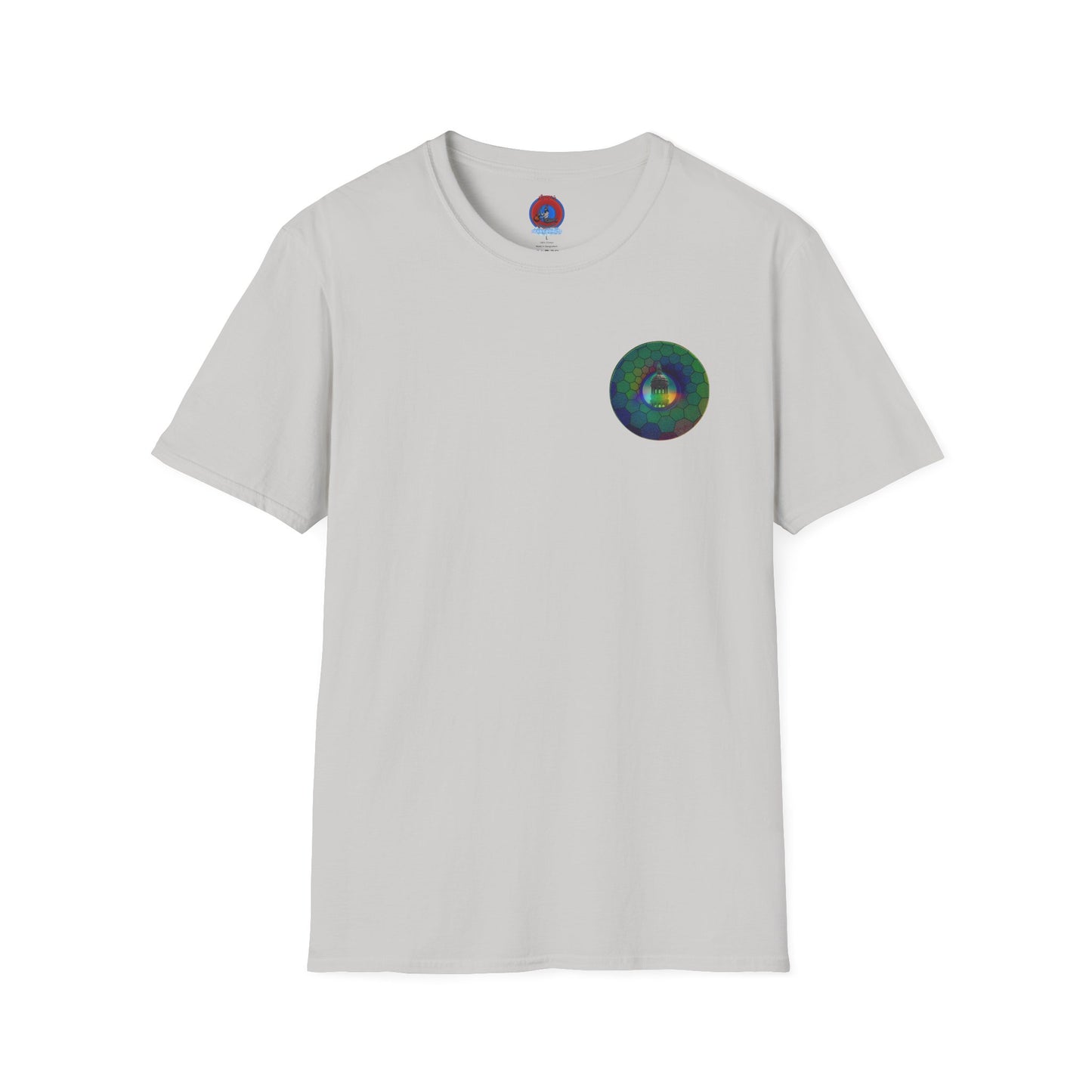 Classic Donut Tee - Unisex Soft-Style - "Save the Mondegreen City Hall Clock Tower" - hexadonut - series 1.0 -variant 1 - green donut