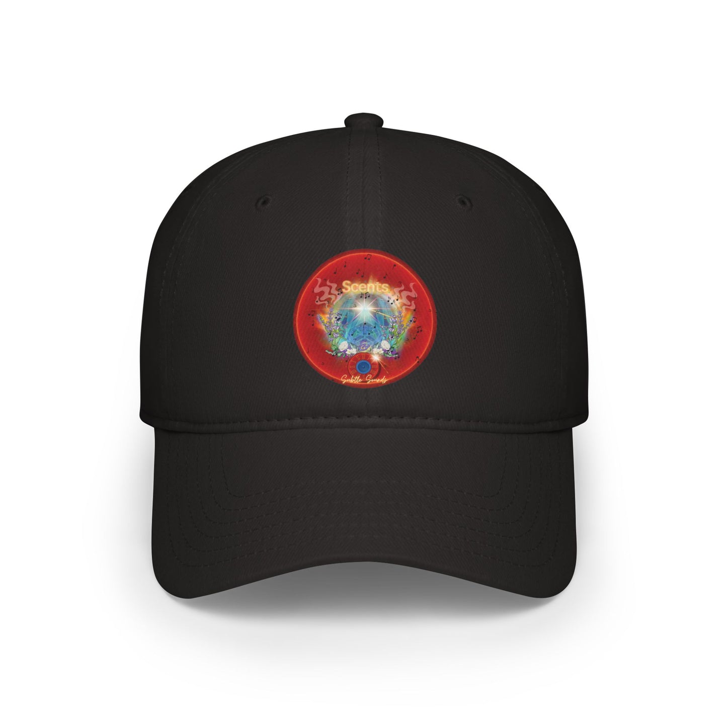 Lumpy Donut Baseball Cap - "The Scented & Subtly Delicious Donut Cap" - vivid red donut w/