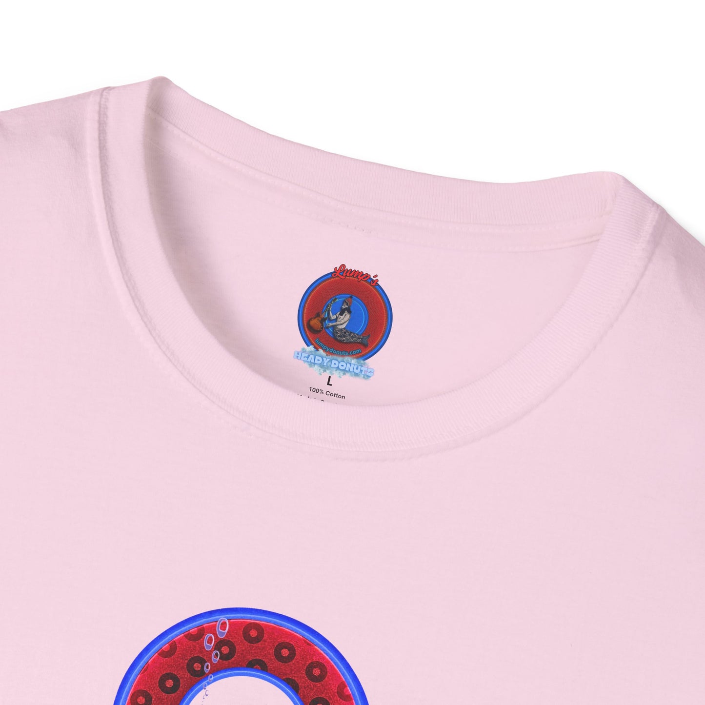 Coffee Traders Tee - Unisex Soft-Style - "Cat's Meow " - paradoxical donuts - variant 1 - cats front/logo back