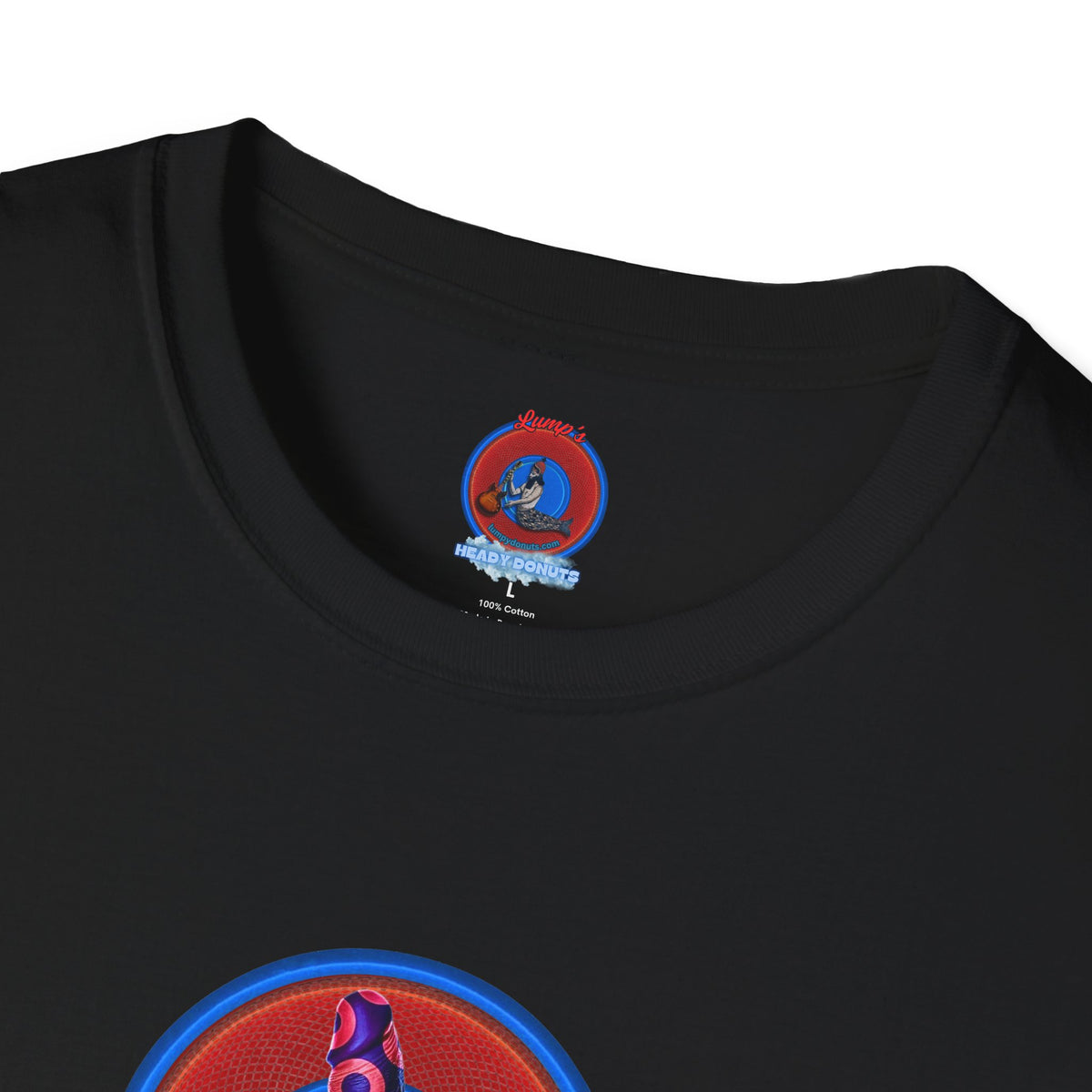 Classic Donut Tee - Unisex Soft-Style - "Sir Richard's Phamous Donut" - series 1.0  - variant 1 - red/blue paradox donut
