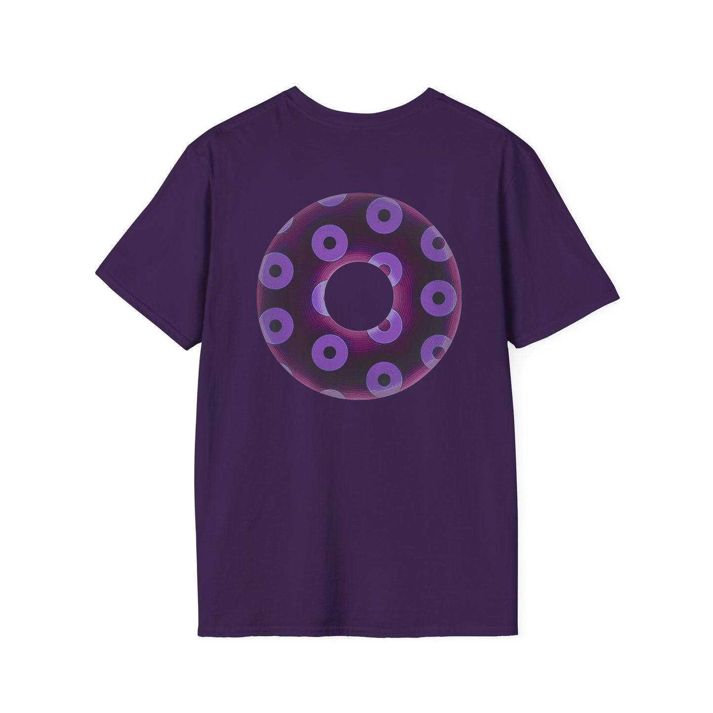 Plain Donuts/Unisex Soft-Style - "Plain Blimpy Paradoxical Donuts" - dark red violet/light purple donuts