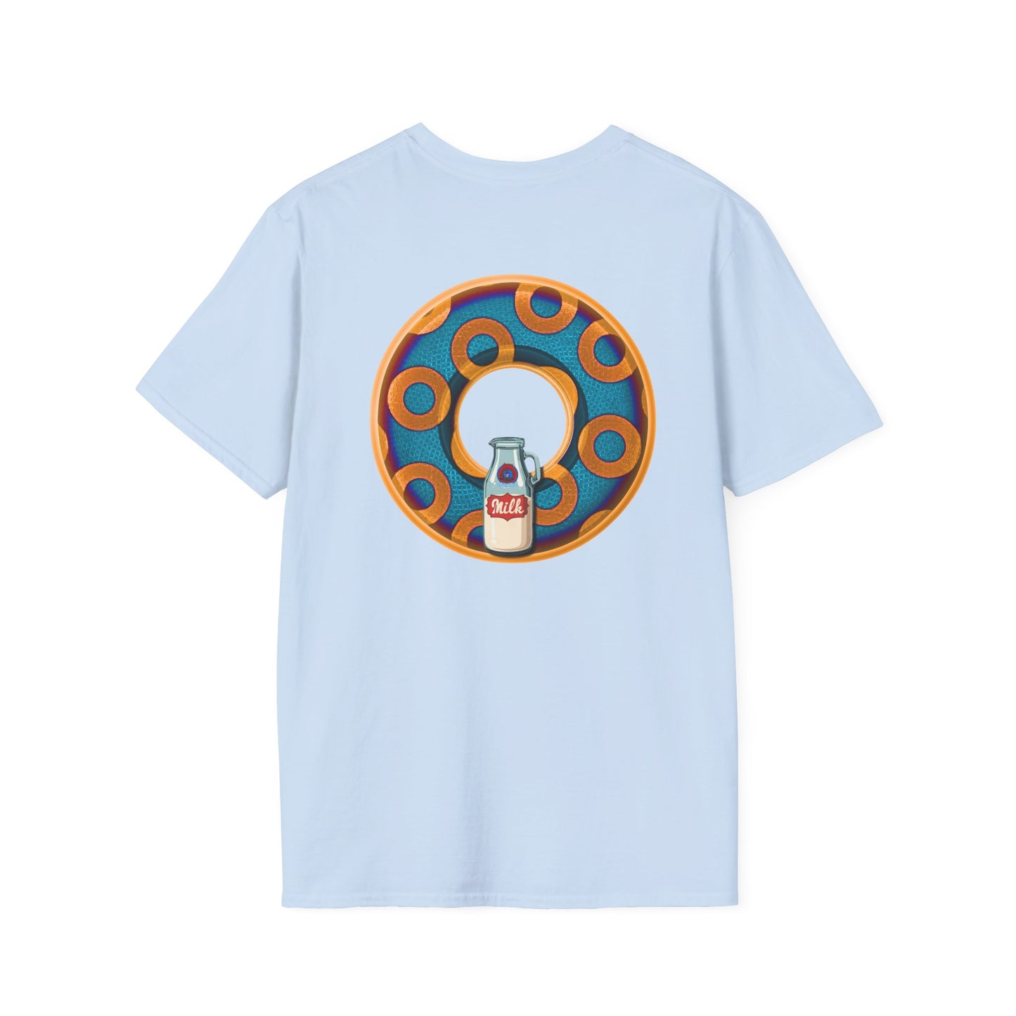 Classic Donut Tee - Unisex Soft-Style - "Wooked Cream - YEMSG Donut " -purple/red rustic paradox donut - variant 4