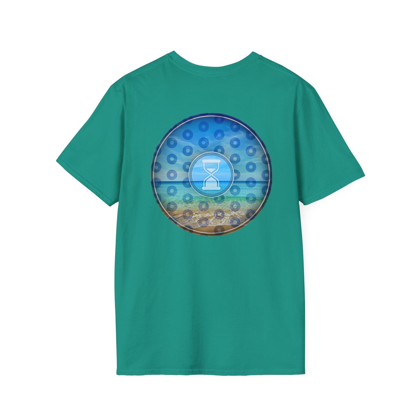 Classic Donut Tee - Unisex Soft-Style - "Still Loading Sand" - vivid blue paradoxical pic donut - variant 2