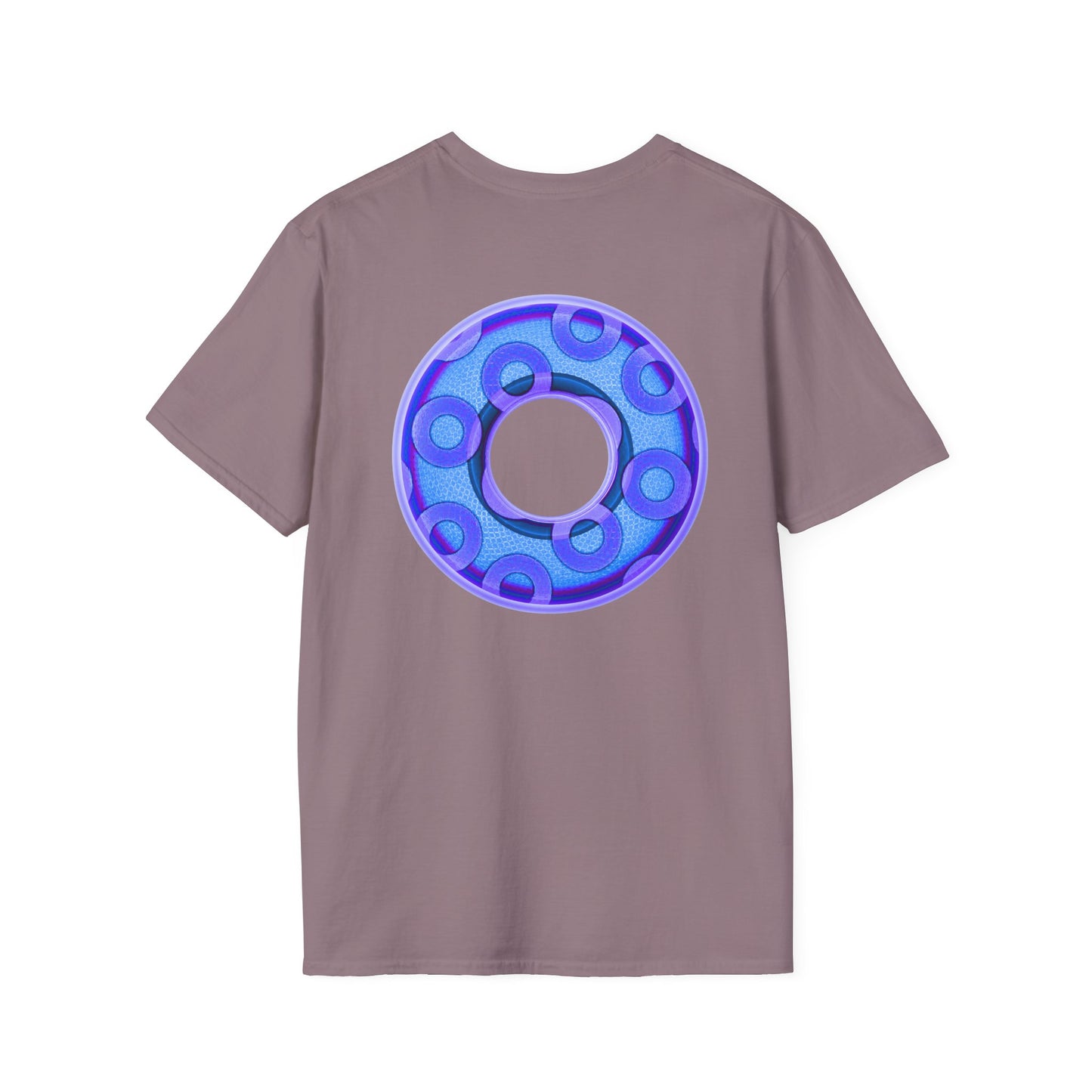 Plain Donuts/Unisex Soft-Style - "Plain Rustic Paradoxical Donuts" - light blue/purple donuts