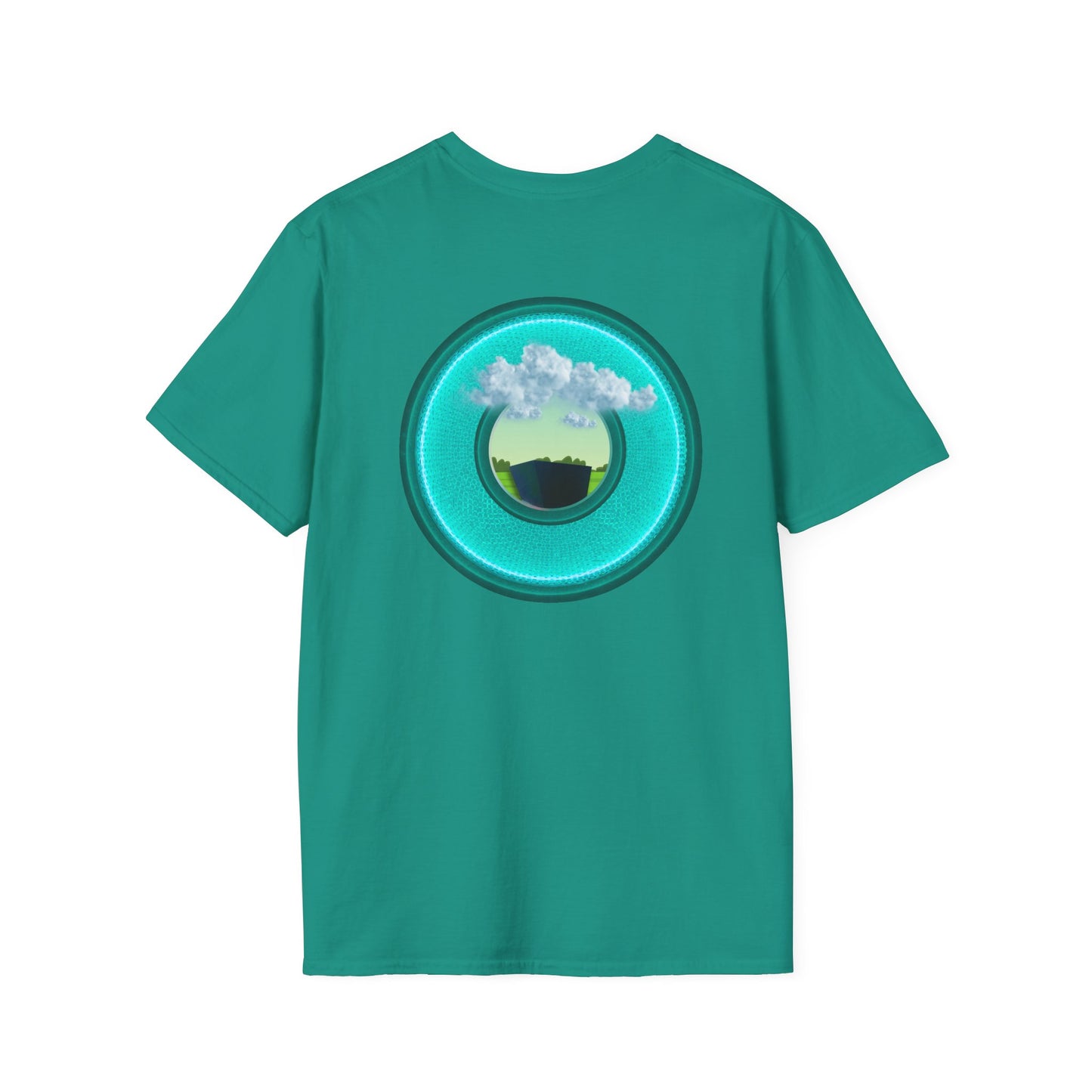 Classic Donut Tee - Unisex Soft-Style - "Got Rhombus?" - series 1.0  - variant 1 - turquoise/teal donut