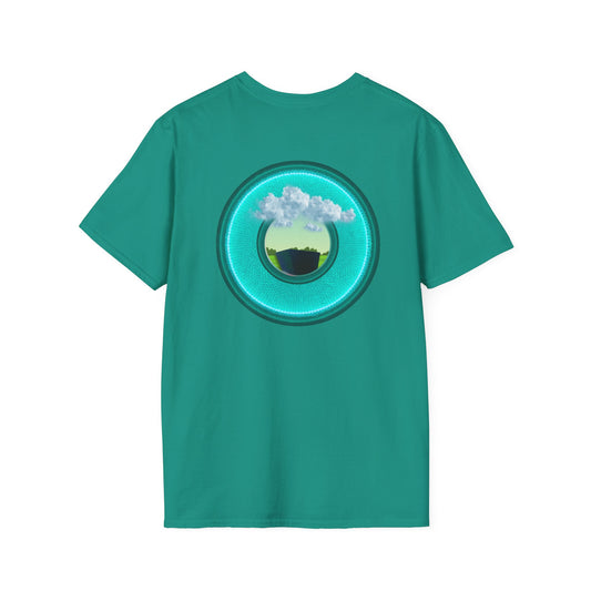 Classic Donut Tee - Unisex Soft-Style - "Got Rhombus?" - series 1.0  - variant 1 - turquoise/teal donut