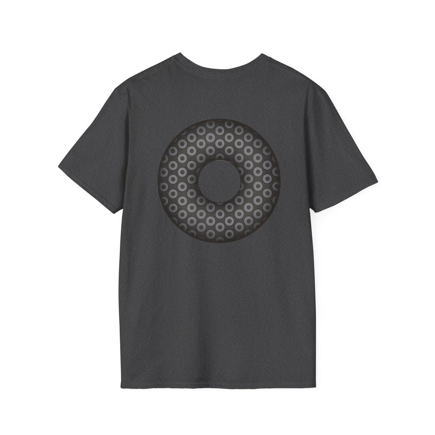 Plain Donuts/Unisex Soft-Style - "Plain Paradoxical Grided Donuts" - gray/dark gray donuts