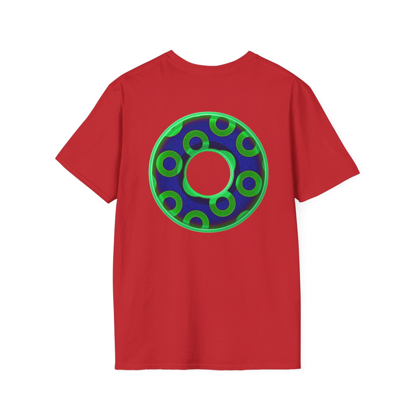 Plain Donuts/Unisex Soft-Style - "Plain Rustic Paradoxical Donuts" - light green/dark blue donuts