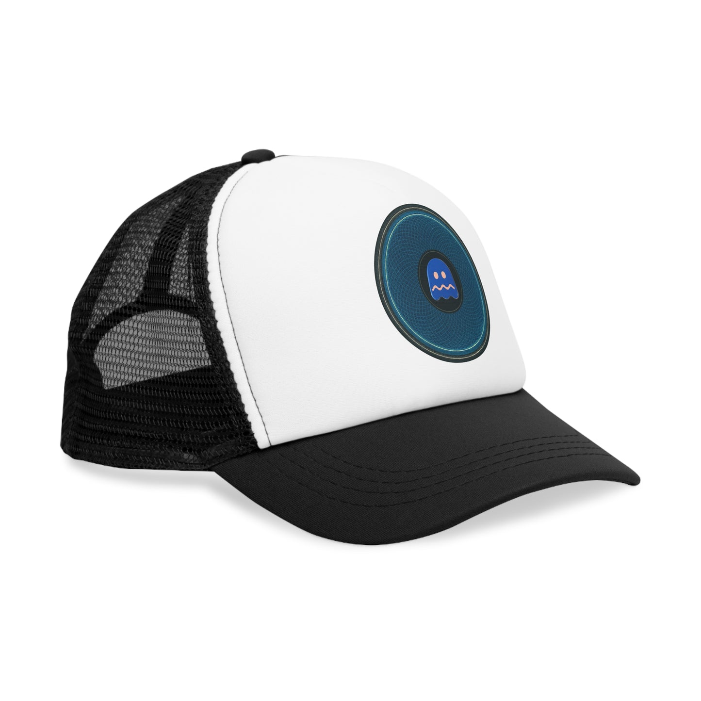 Lumpy Trucker Hat - "I Feel I Never Told You About This Donut" - blue/black donut