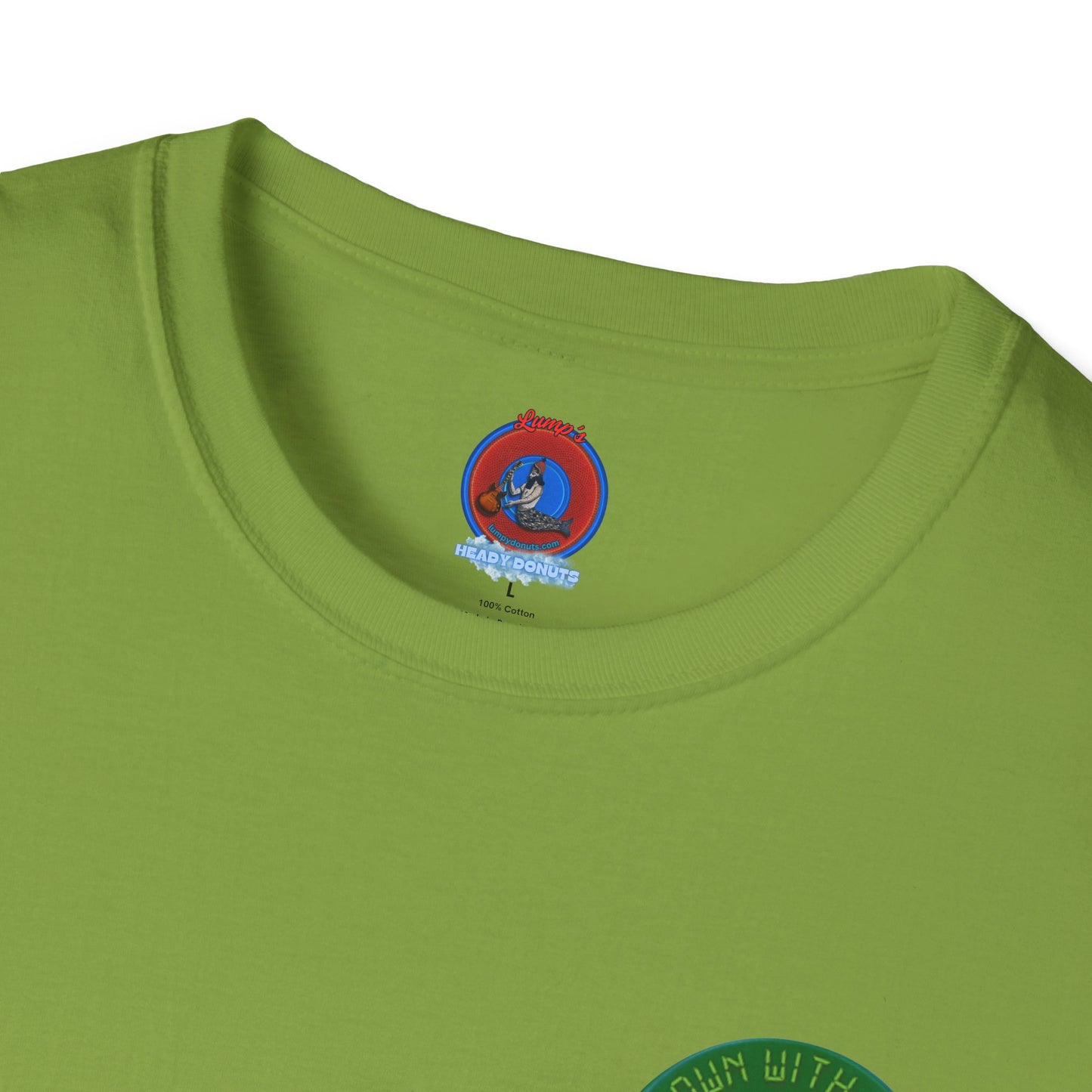Classic Donut Tee - Unisex Soft-Style - "Down with this Donut Tee" - green donut