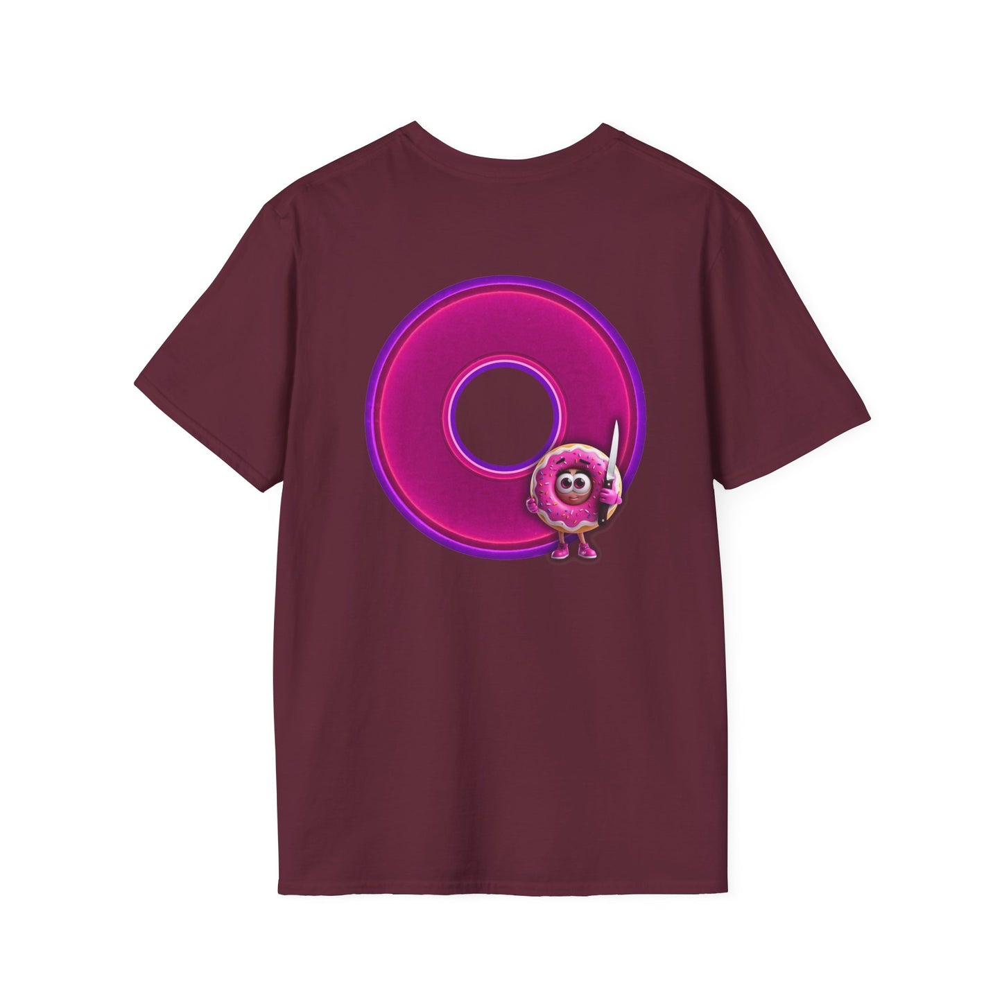 Classic Donut Tee - Unisex Soft-Style - "My Friend the Donut " - series 1.0  - variant 3 - magenta/purple donut