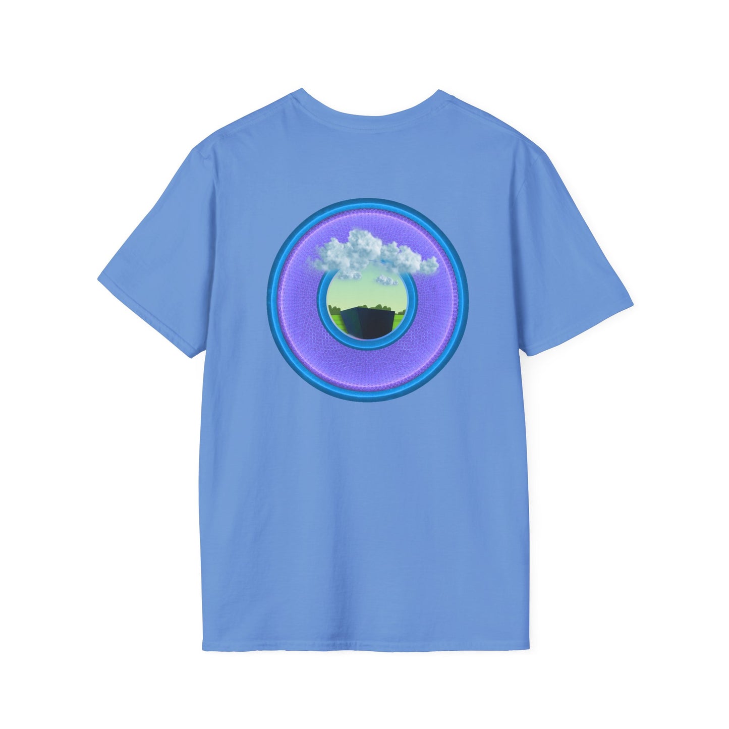 Classic Donut Tee - Unisex Soft-Style - "Got Rhombus?" - series 1.0  - variant 4 - purple/blue donut