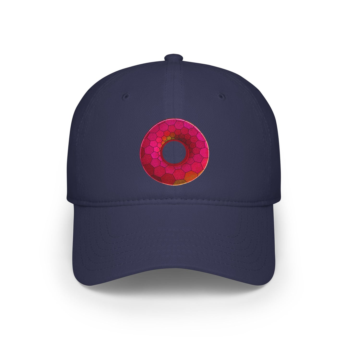 Lumpy Donut Baseball Cap - "Plain Hexadonut" - variant 3 - magenta hexadonut w/