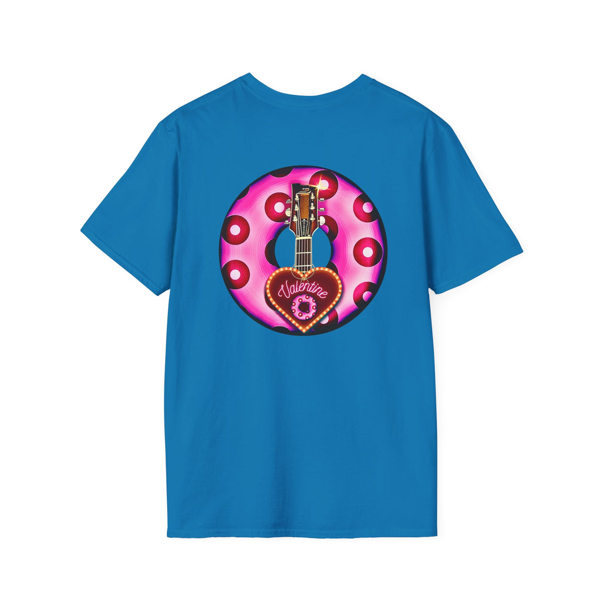 Classic Donut Tee - Unisex Soft-Style - "Would You Be My Donut?" - paradoxical bubblegum pink/red donut - variant 2