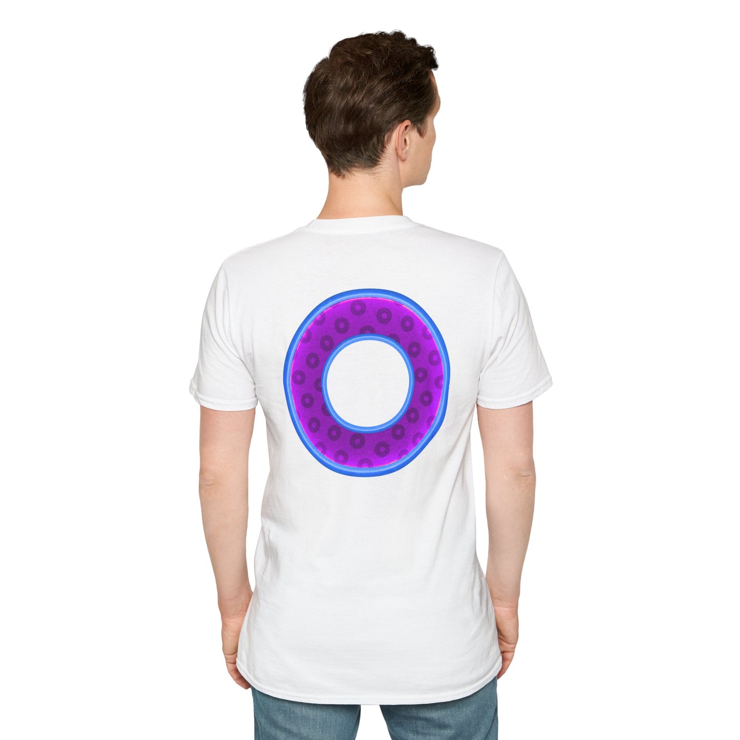 Plain Donuts/Unisex Soft-Style - "Plain Wide Mouthed Paradoxical Donuts" - purple/light royal blue donuts