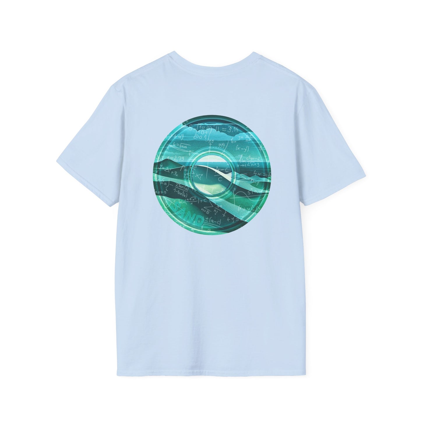 Classic Donut Tee - Unisex Soft-Style - "The Equating Donut " - series 1.0  - teal donut