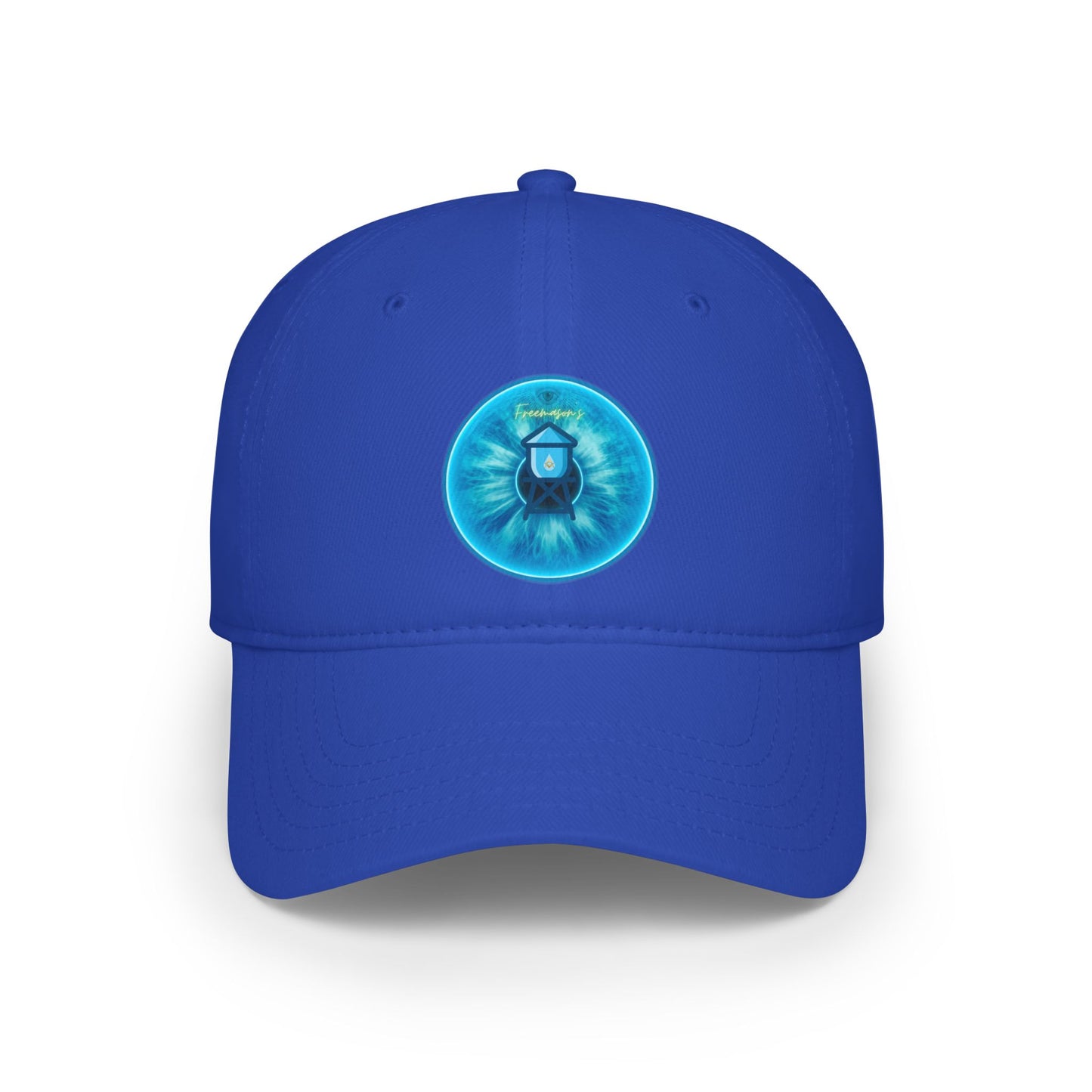 Lumpy Donut Baseball Cap - "The Peering Donut Cap of Opacity" - variant 1 - light blue idonut w/