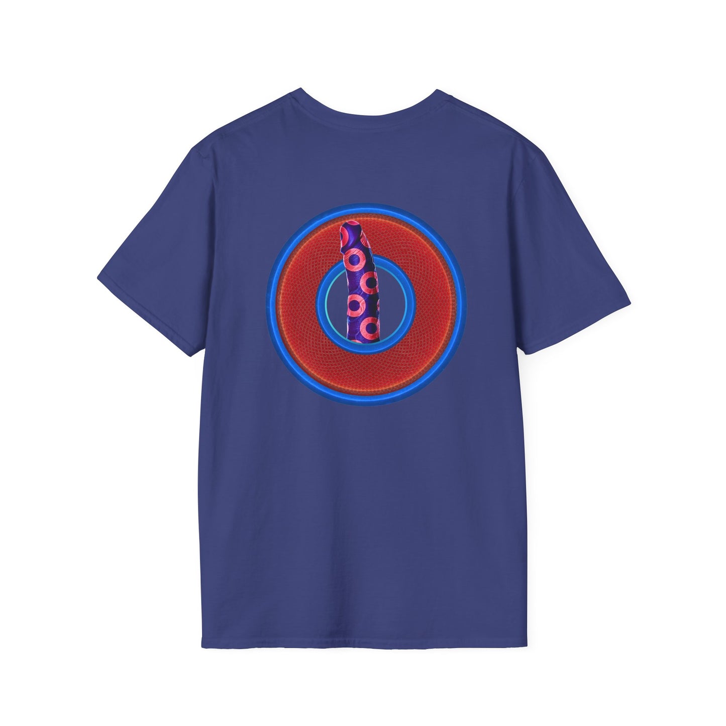 Classic Donut Tee - Unisex Soft-Style - "Sir Richard's Phamous Donut" - series 1.0  - variant 1 - red/blue paradox donut