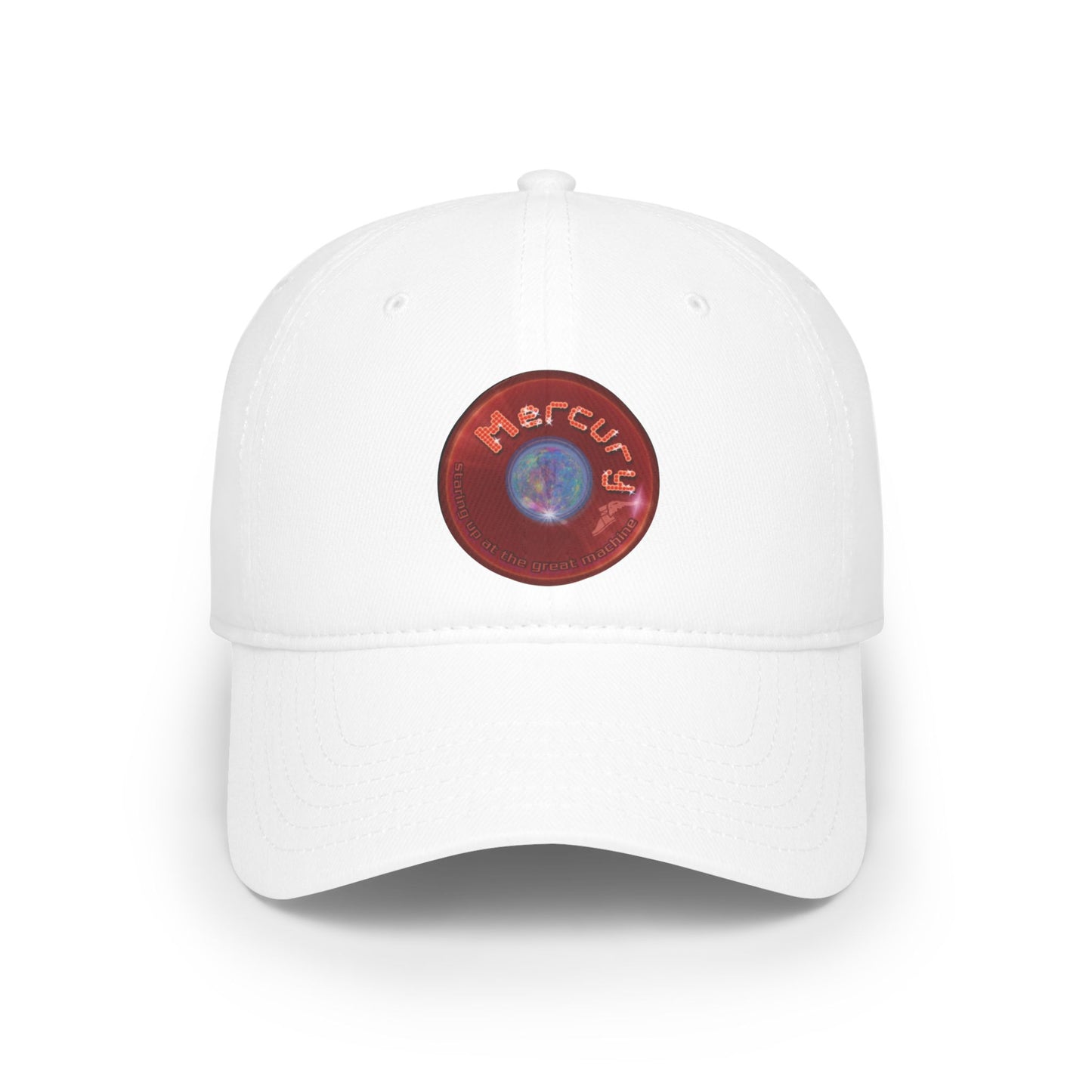 Lumpy Donut Baseball Cap - "Donut of the Gods" - variant 3 - vivid red record donut w/
