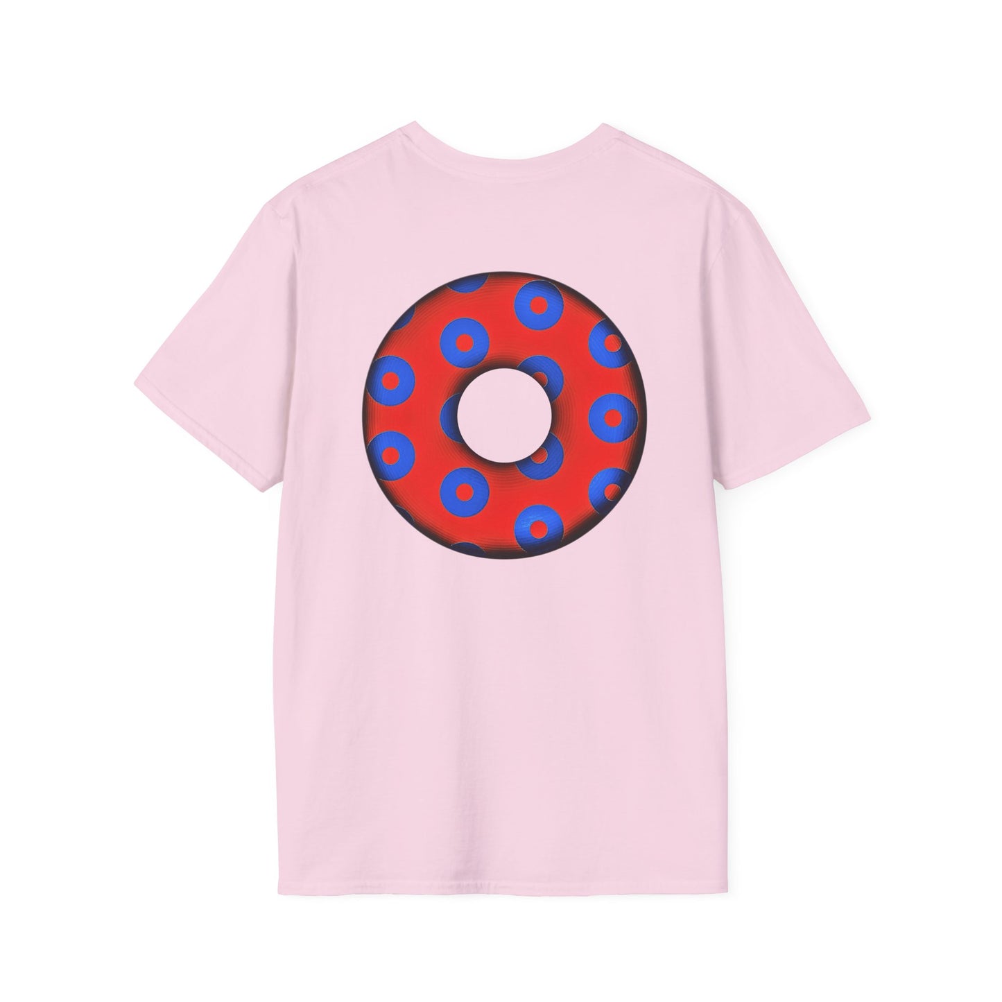 Plain Donuts/Unisex Soft-Style - "Plain Blimpy Paradoxical Donuts" - red/blue donuts