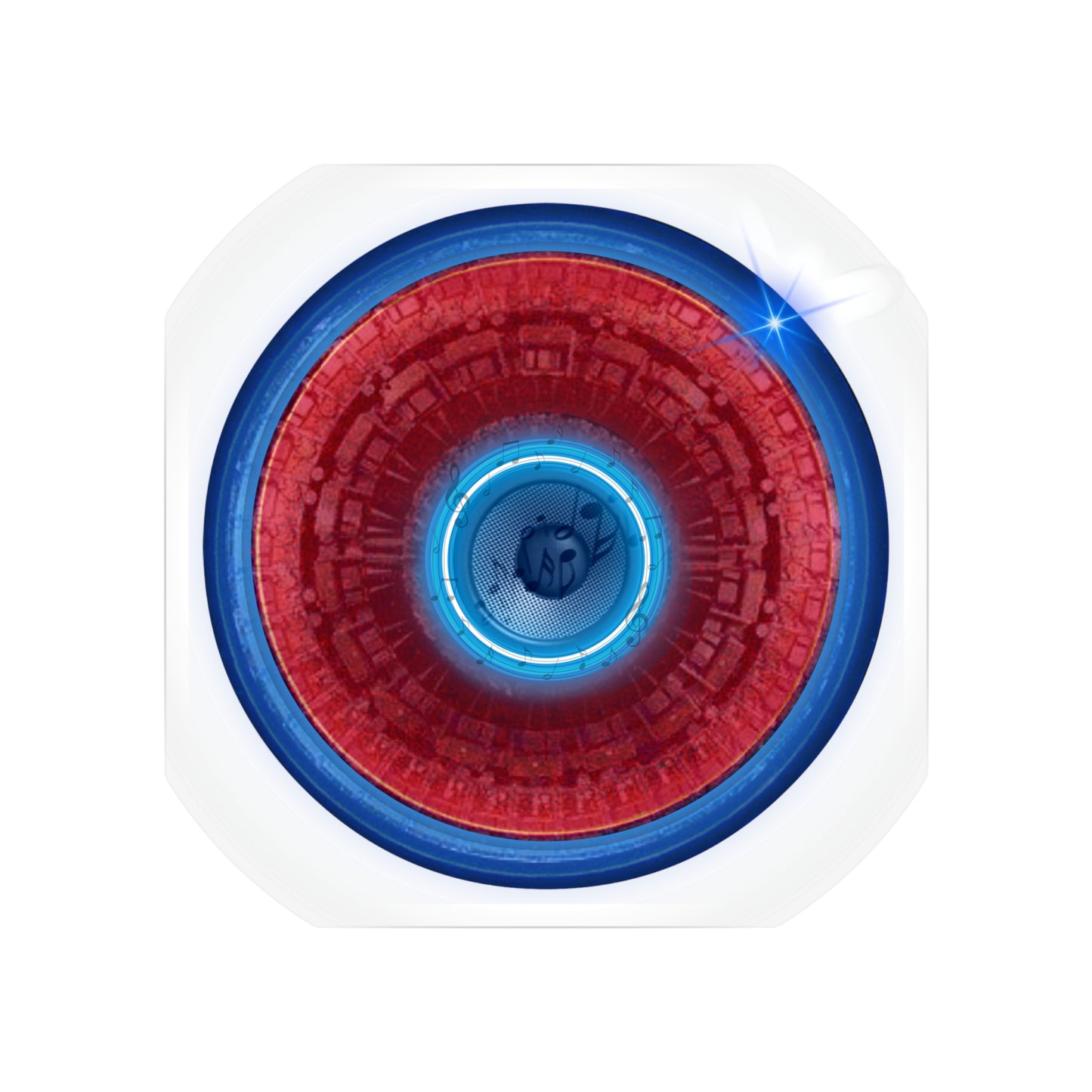 Donut Bumper/Outdoor Sticker - "Homer's The Perfect Donut" - series 1.0 - variant 2 - darker blue edging - [Die-Cut] 6"x 6"