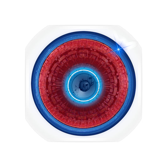 Donut Bumper/Outdoor Sticker - "Homer's The Perfect Donut" - series 1.0 - variant 2 - darker blue edging - [Die-Cut] 6"x 6"