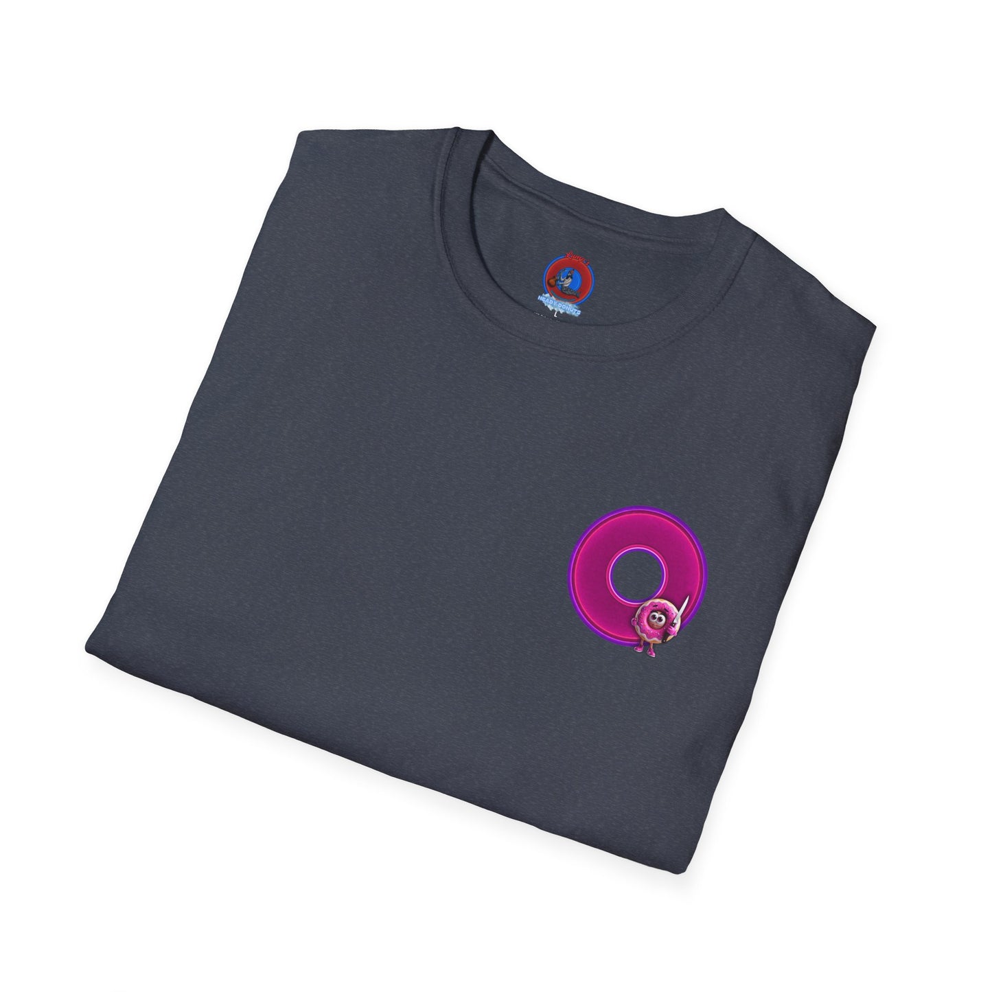 Classic Donut Tee - Unisex Soft-Style - "My Friend the Donut " - series 1.0  - variant 3 - magenta/purple donut