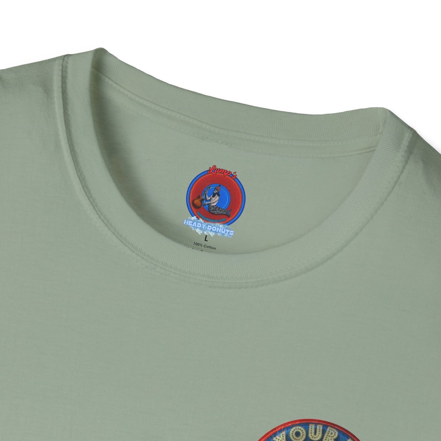 Classic Donut Tee - Unisex Soft-Style - "Your Pet Cat's Phavorite Tee" - series 1.0  - blue donut