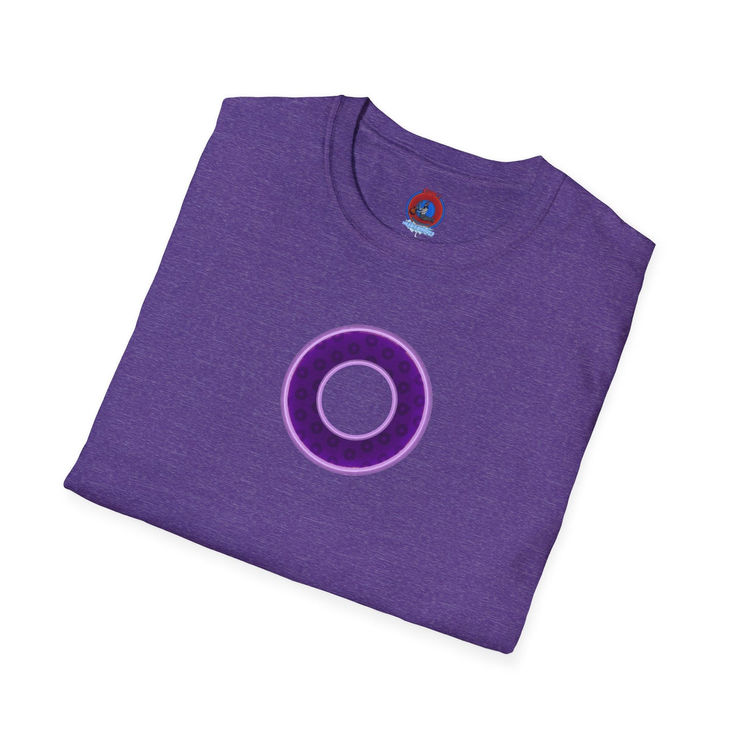 Plain Donuts/Unisex Soft-Style - "Plain Wide Mouthed Paradoxical Donuts" - dark purple/light purple donuts
