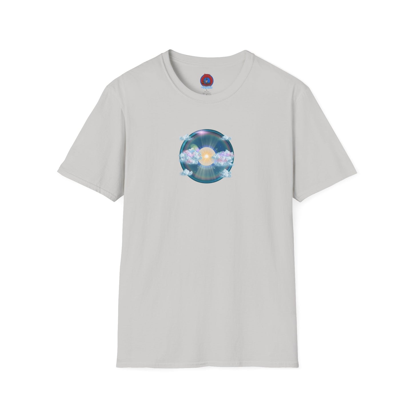 Classic Donut Tee - Unisex Soft-Style - "The Divided Donut" - vivid blue sky donut