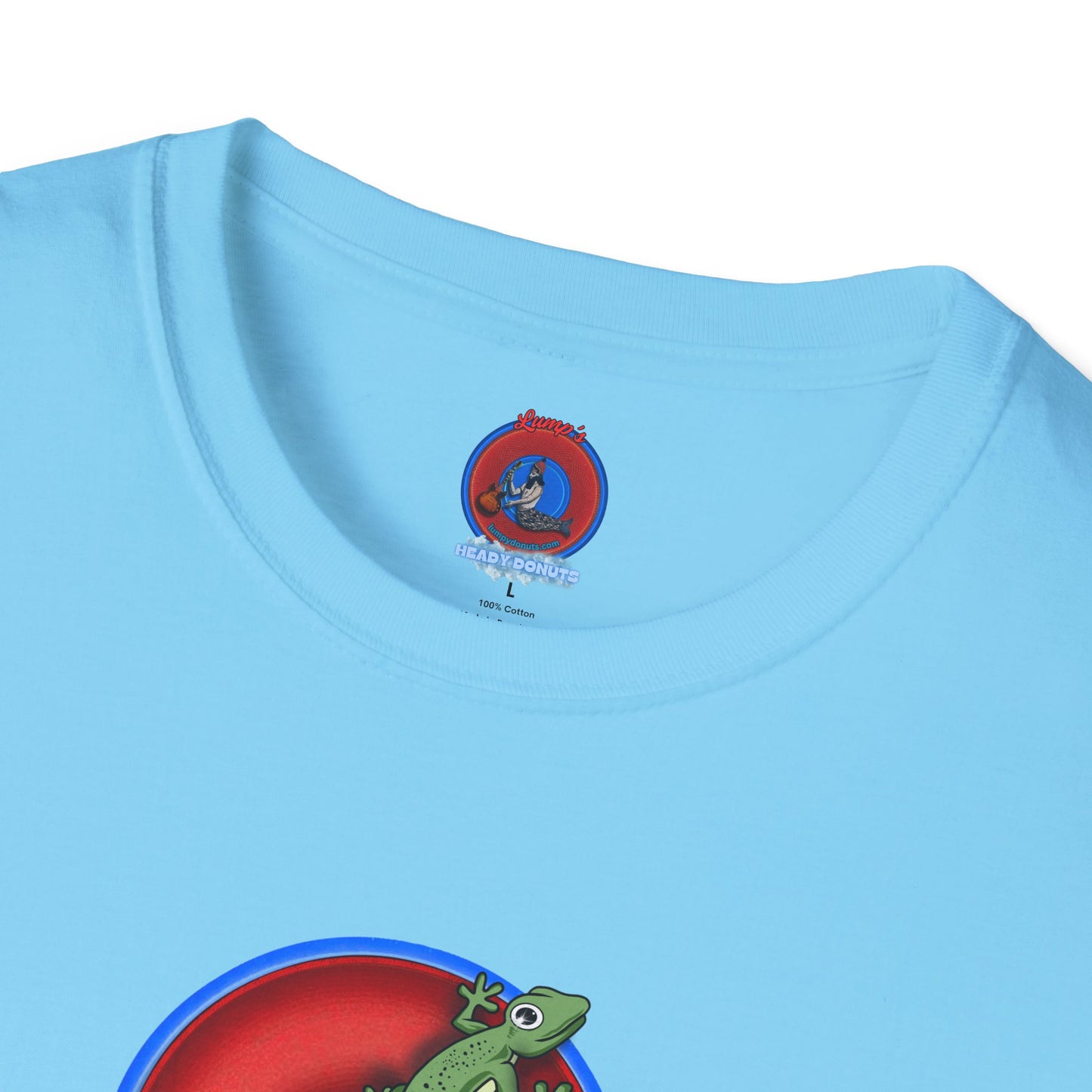 Classic Donut Tee - Unisex Soft-Style - "Practically Extinct Tee Shirt" - plump vivid red donut- variant 2