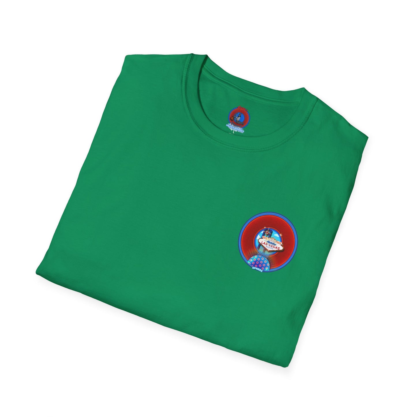 Classic Donut Tee - Unisex Soft-Style - "Viva Las Vegas Donut" - vivid red donut