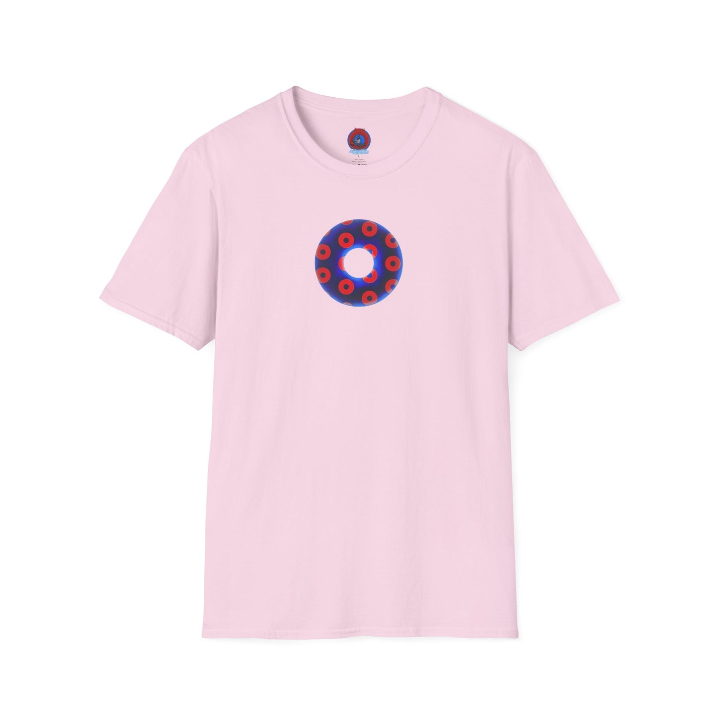 Plain Donuts/Unisex Soft-Style - "Plain Blimpy Paradoxical Donuts" - vivid royal blue/red donuts