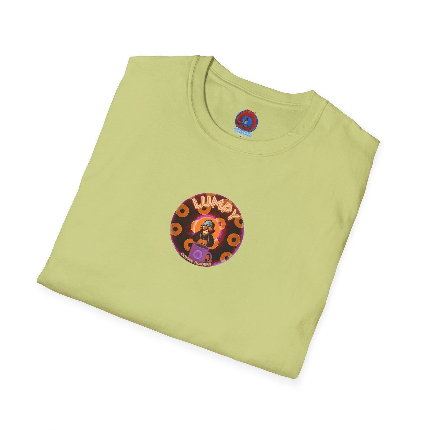 Coffee Traders Tee - Unisex Soft-Style - "Columbia House CDs " - paradoxical donut - 2 - logo front/coffee back